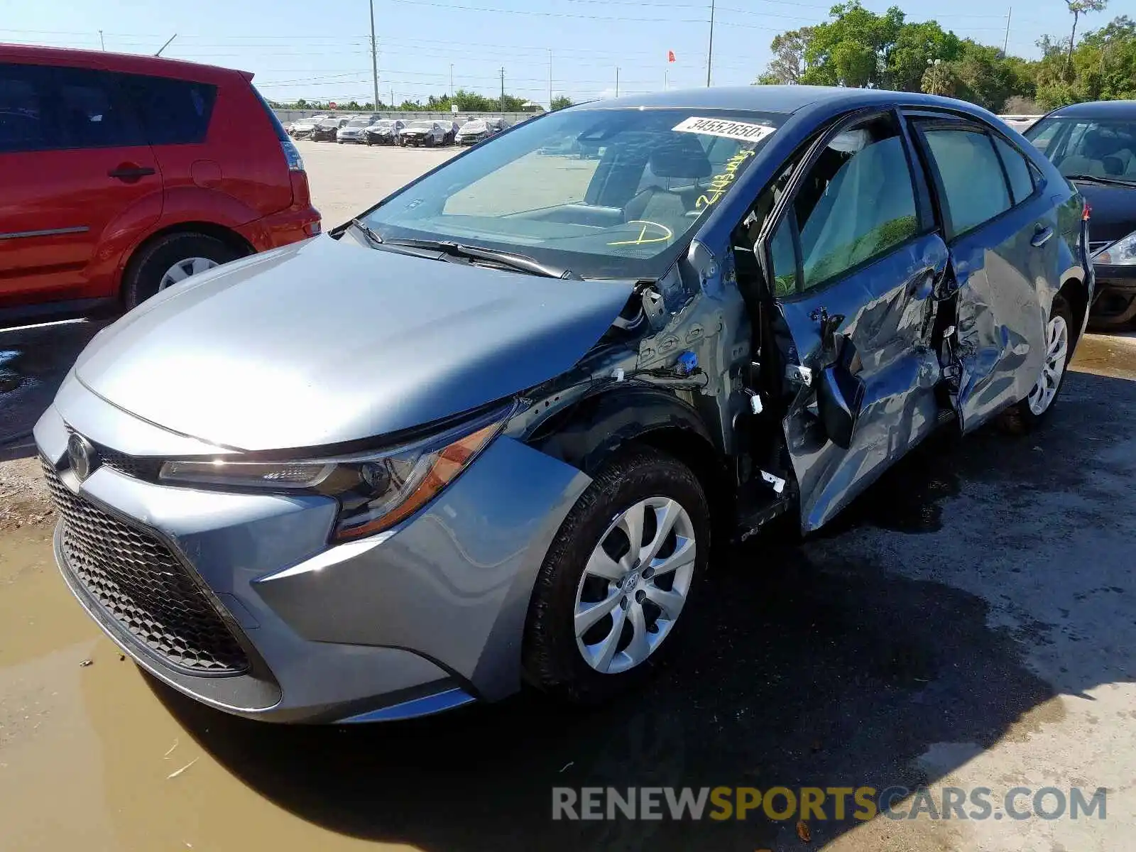 2 Photograph of a damaged car JTDEPRAE9LJ050734 TOYOTA COROLLA 2020