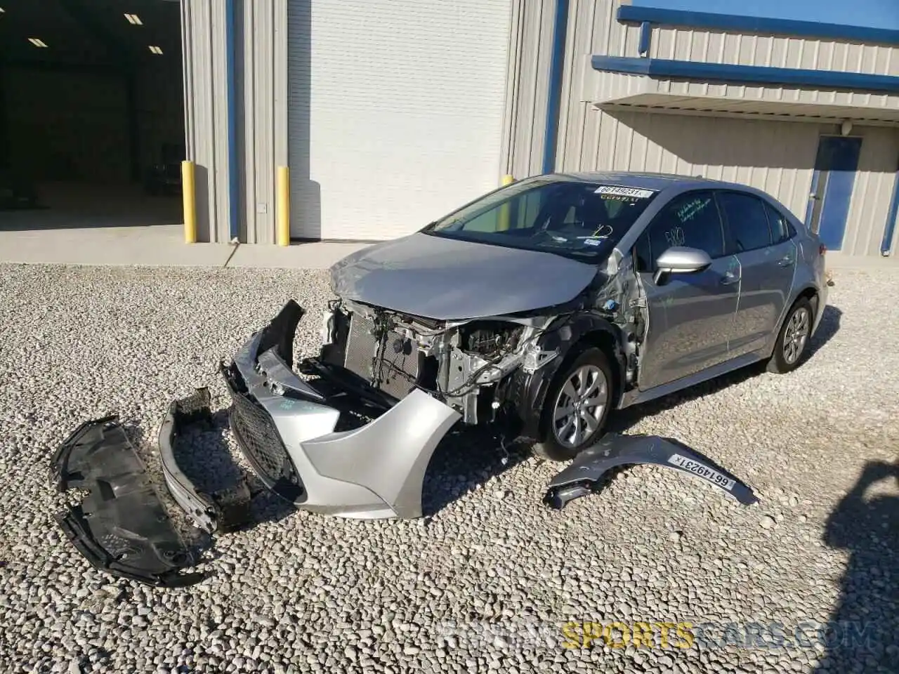 2 Photograph of a damaged car JTDEPRAE9LJ050829 TOYOTA COROLLA 2020