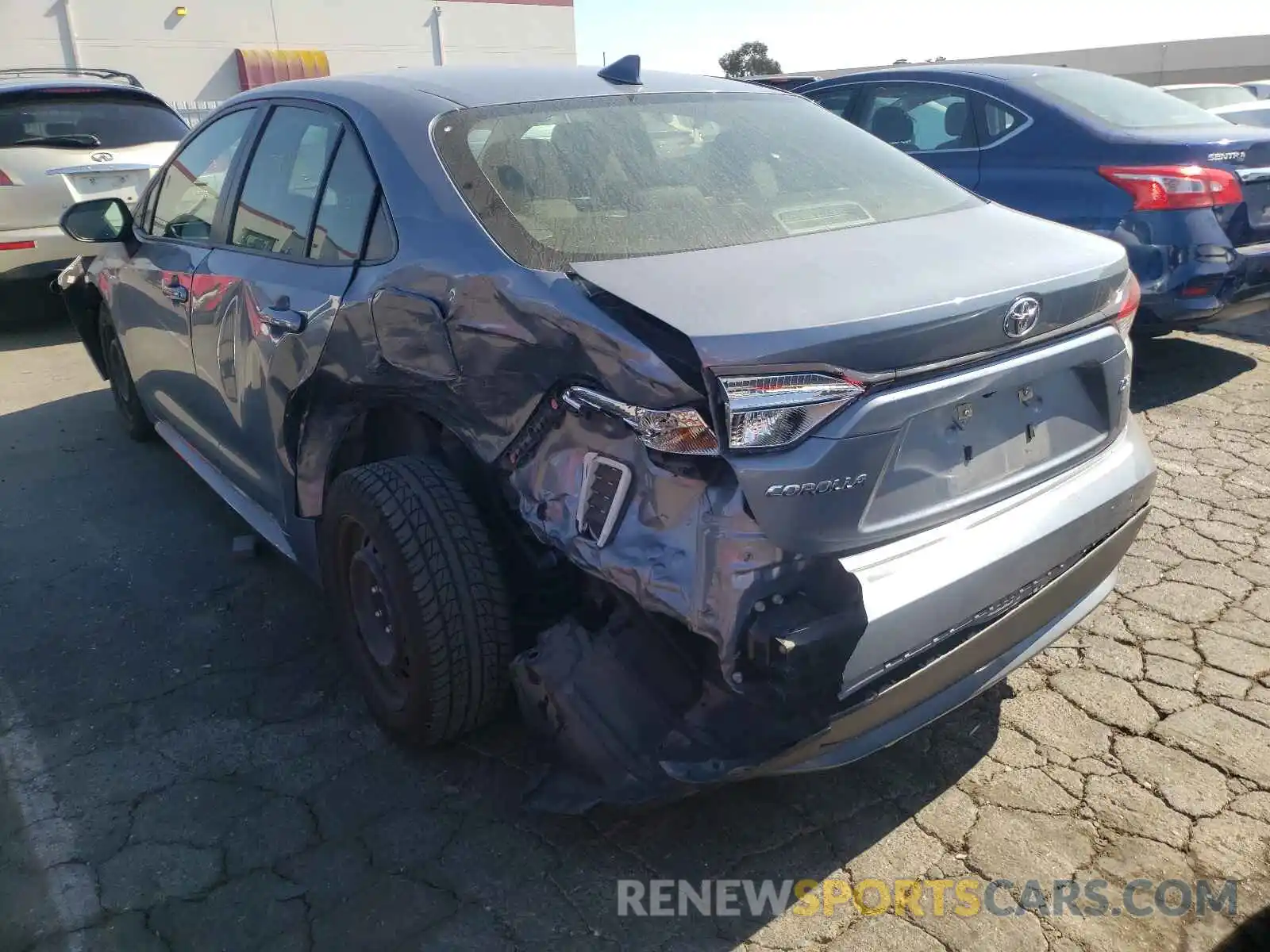 3 Photograph of a damaged car JTDEPRAE9LJ051009 TOYOTA COROLLA 2020