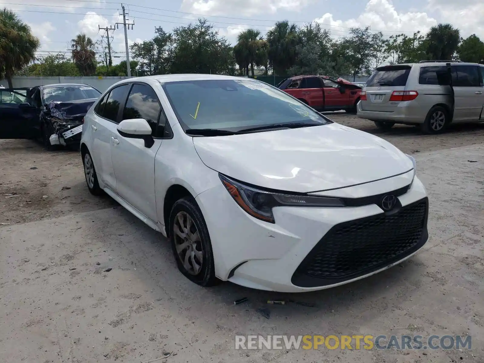 1 Photograph of a damaged car JTDEPRAE9LJ051396 TOYOTA COROLLA 2020