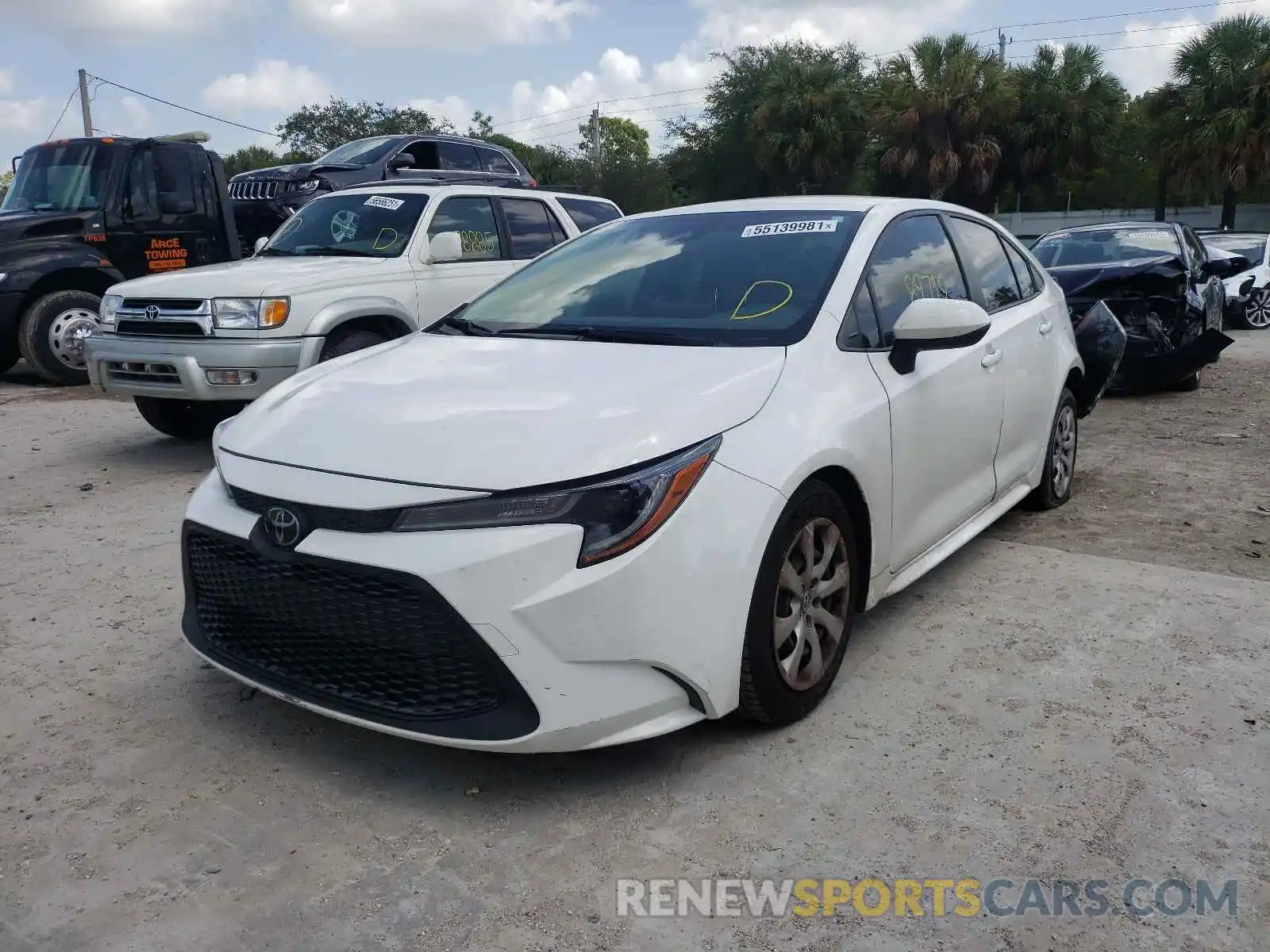 2 Photograph of a damaged car JTDEPRAE9LJ051396 TOYOTA COROLLA 2020