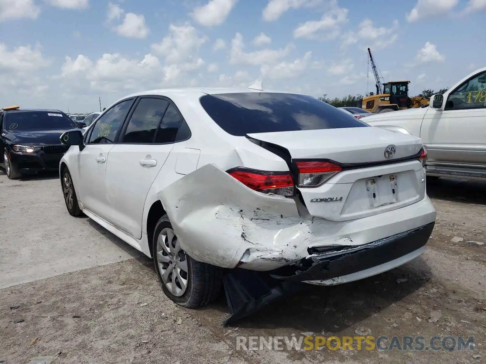 3 Photograph of a damaged car JTDEPRAE9LJ051396 TOYOTA COROLLA 2020