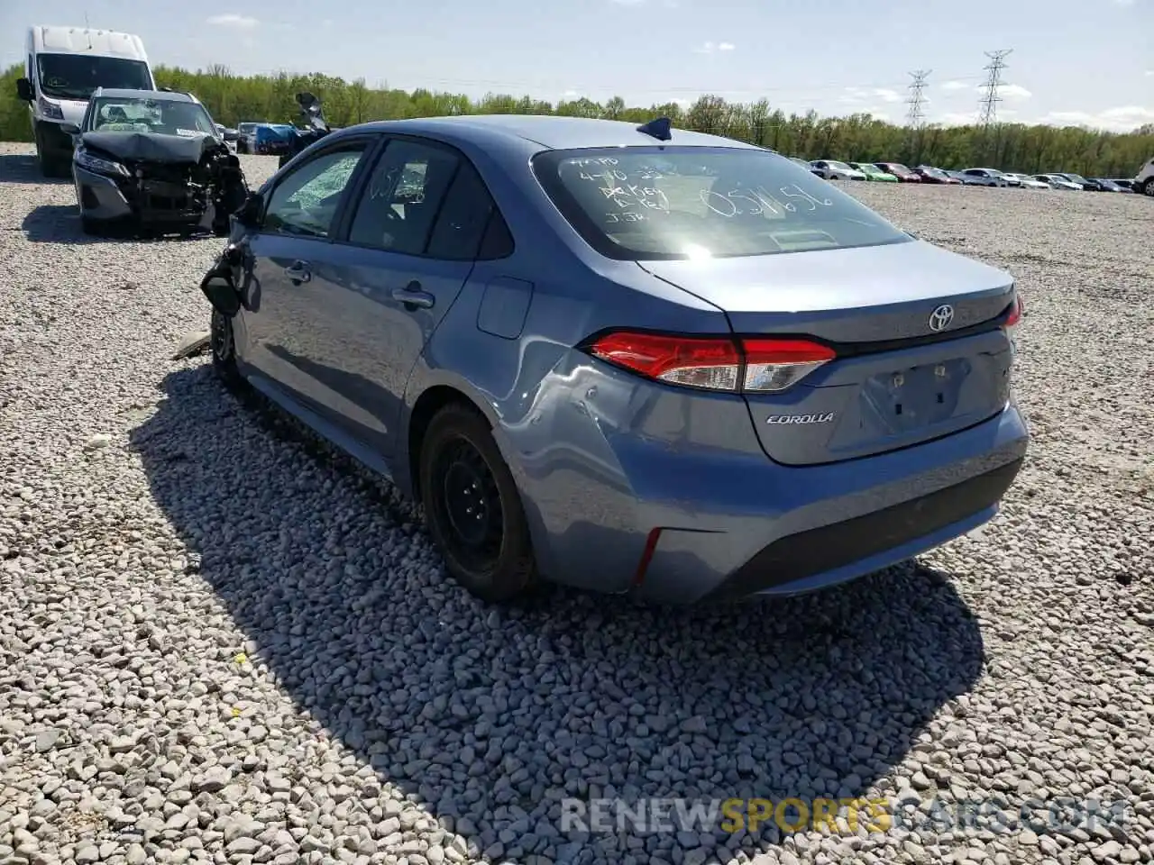 3 Photograph of a damaged car JTDEPRAE9LJ051656 TOYOTA COROLLA 2020