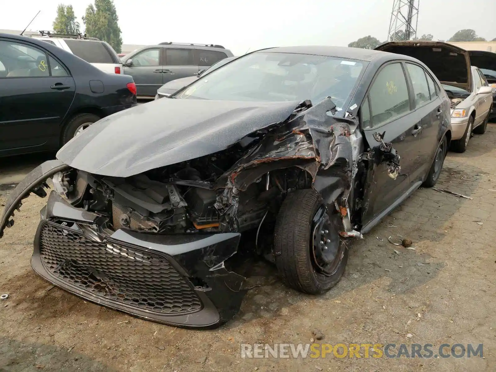 2 Photograph of a damaged car JTDEPRAE9LJ051950 TOYOTA COROLLA 2020