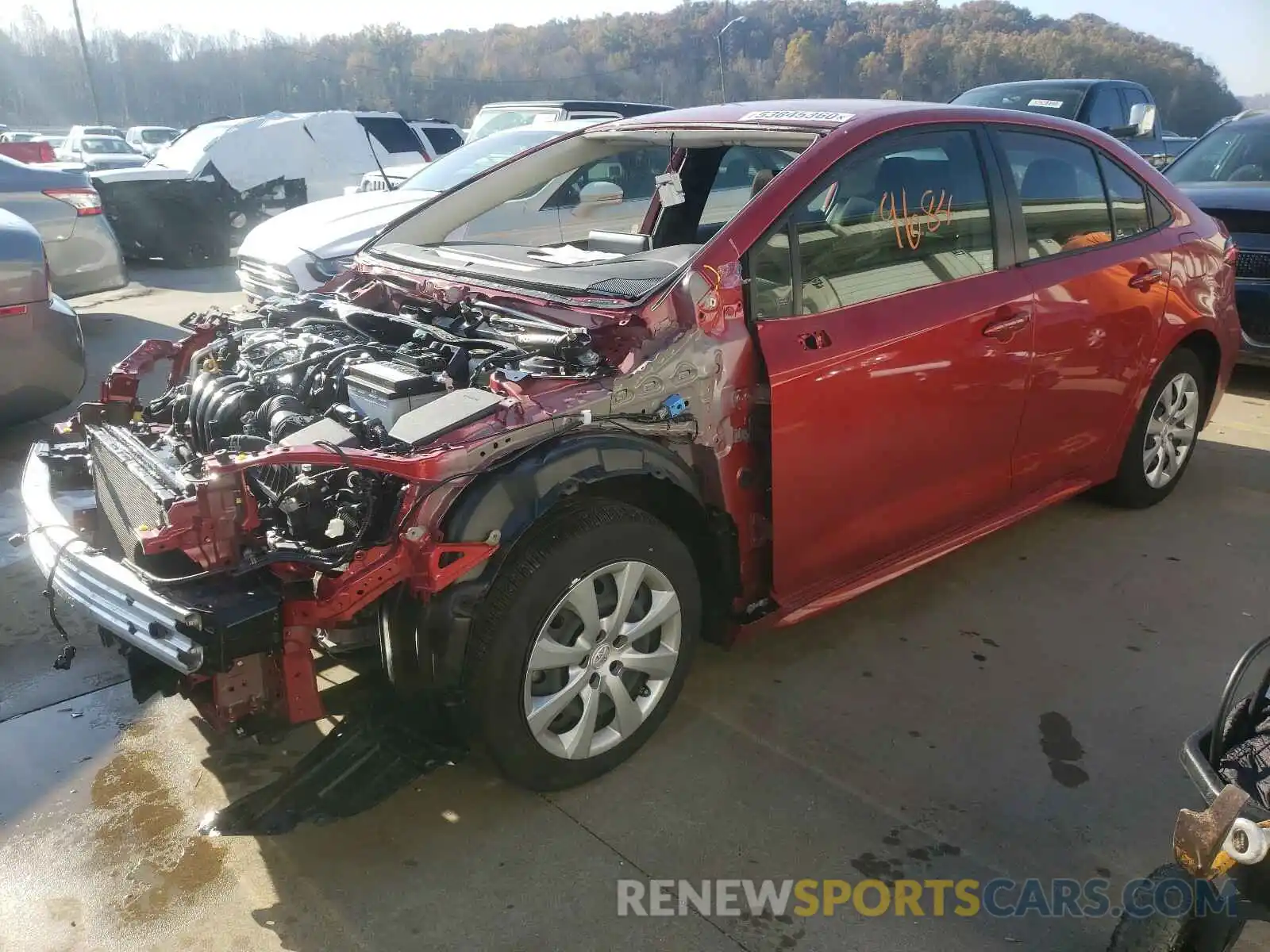 2 Photograph of a damaged car JTDEPRAE9LJ052421 TOYOTA COROLLA 2020