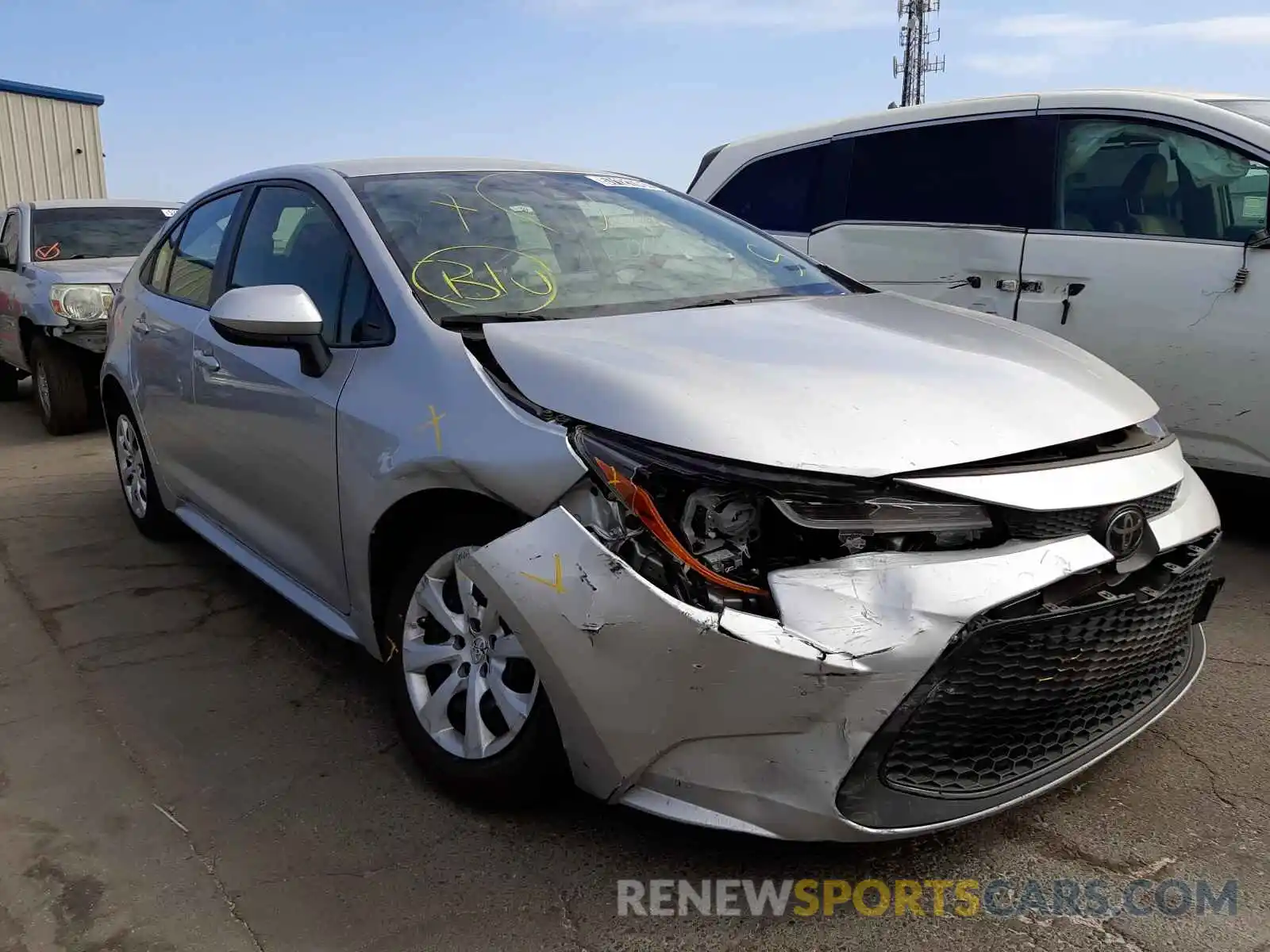 1 Photograph of a damaged car JTDEPRAE9LJ052628 TOYOTA COROLLA 2020