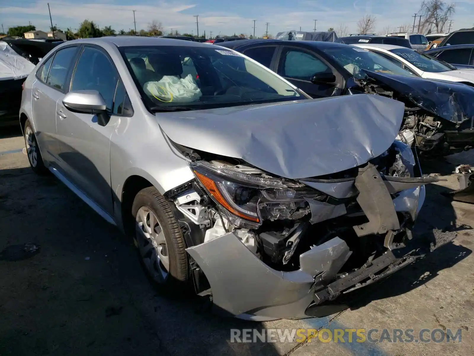 1 Photograph of a damaged car JTDEPRAE9LJ052760 TOYOTA COROLLA 2020