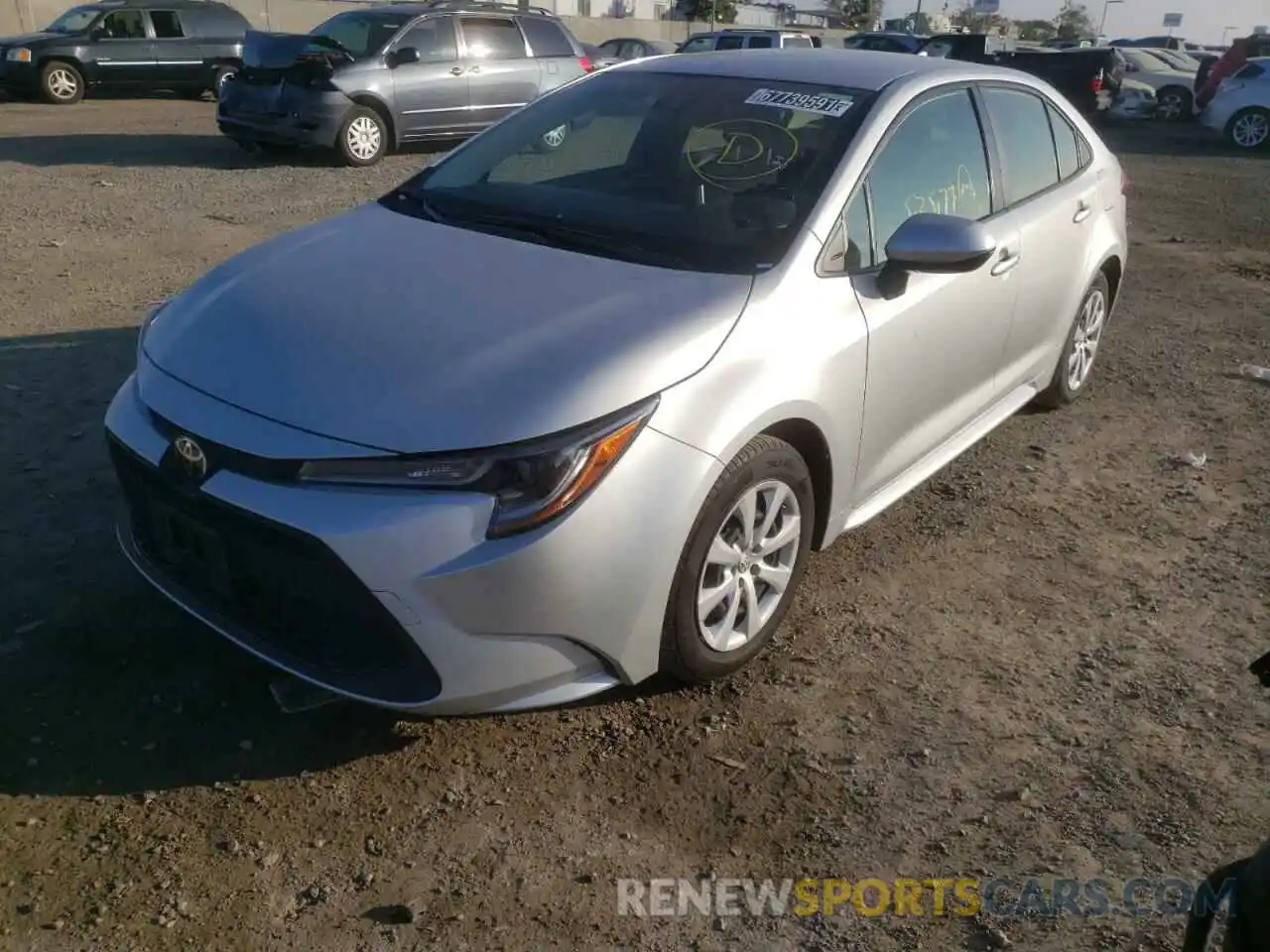 2 Photograph of a damaged car JTDEPRAE9LJ052791 TOYOTA COROLLA 2020