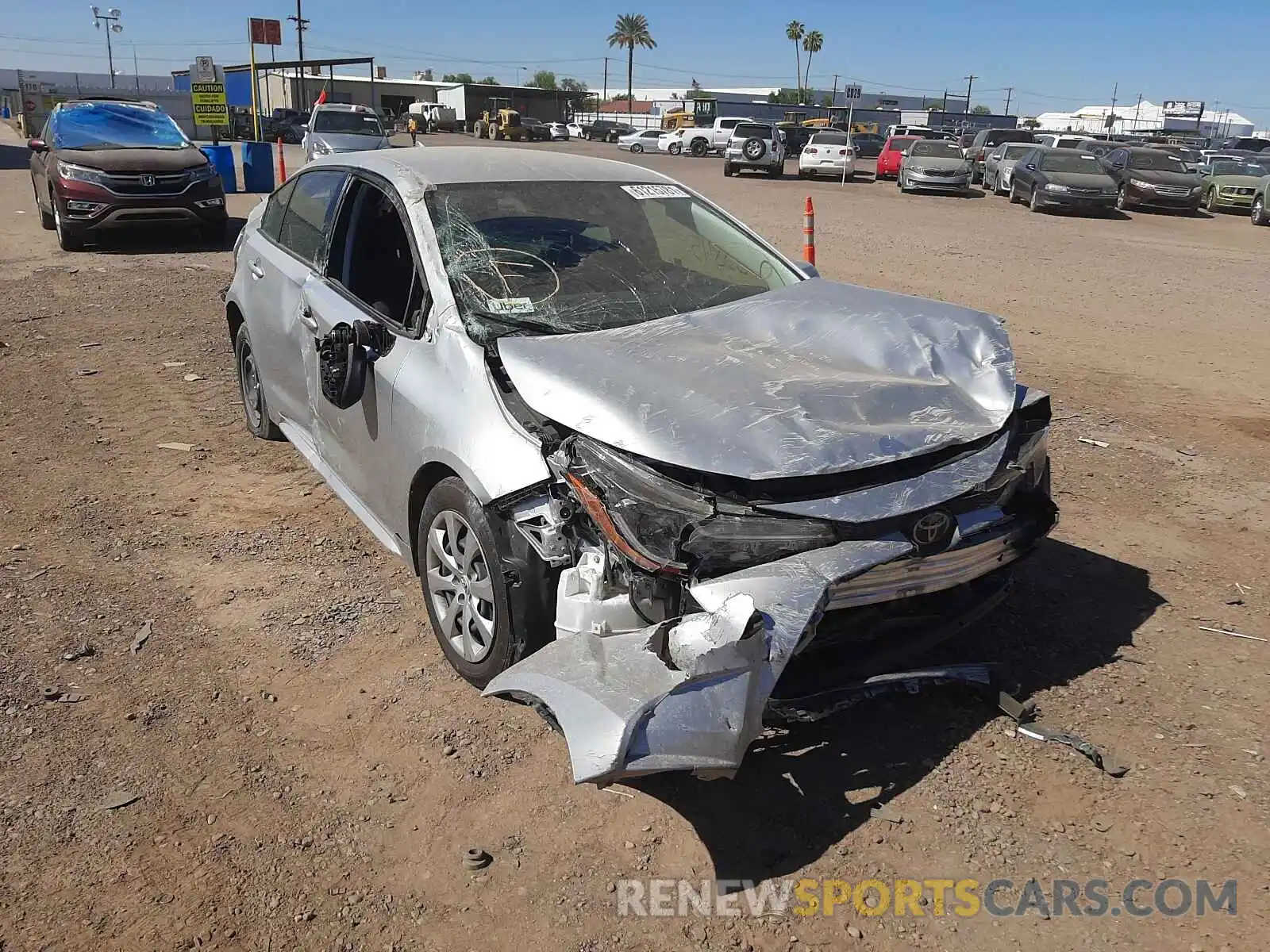 1 Photograph of a damaged car JTDEPRAE9LJ053116 TOYOTA COROLLA 2020