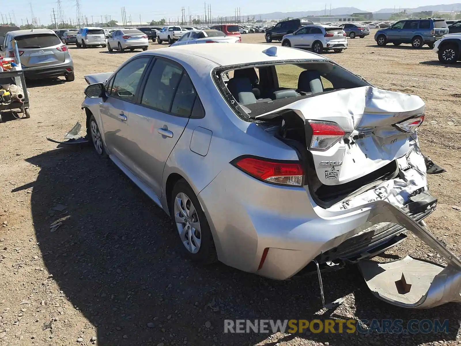 3 Photograph of a damaged car JTDEPRAE9LJ053116 TOYOTA COROLLA 2020