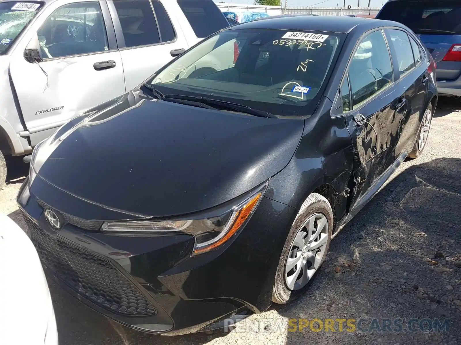 2 Photograph of a damaged car JTDEPRAE9LJ053259 TOYOTA COROLLA 2020