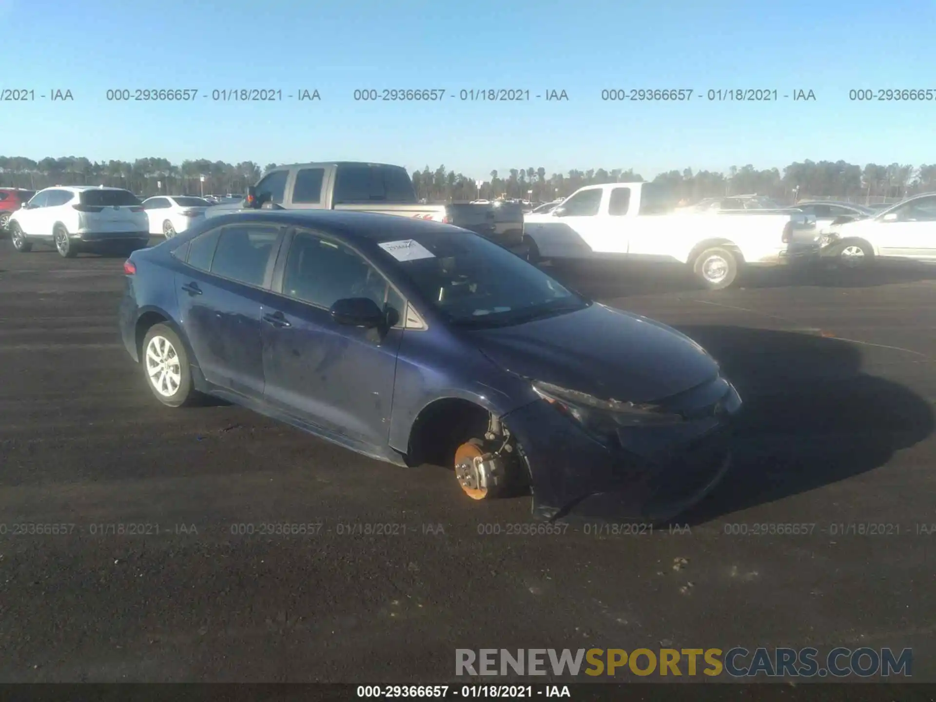 1 Photograph of a damaged car JTDEPRAE9LJ053486 TOYOTA COROLLA 2020