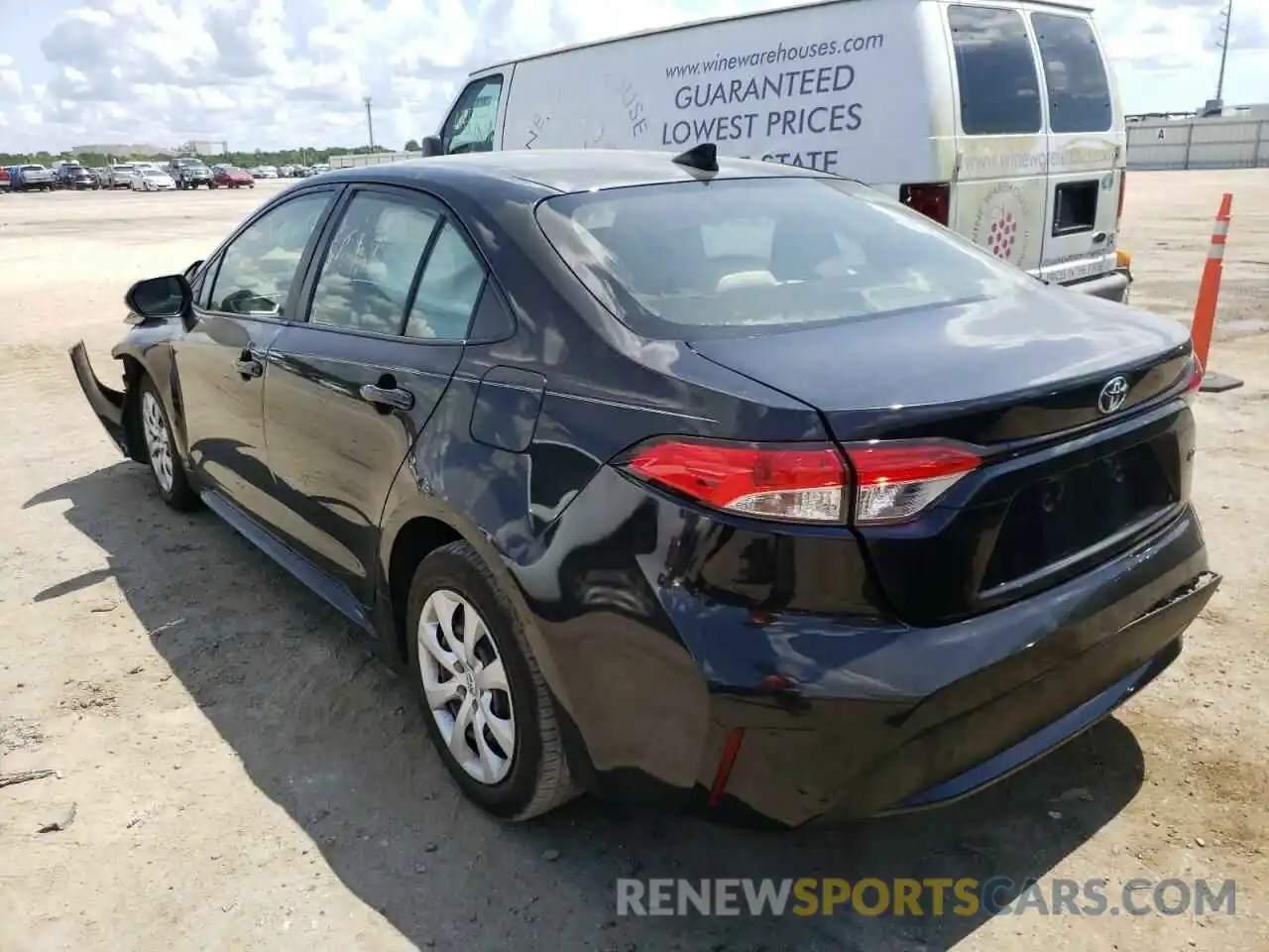 3 Photograph of a damaged car JTDEPRAE9LJ054184 TOYOTA COROLLA 2020