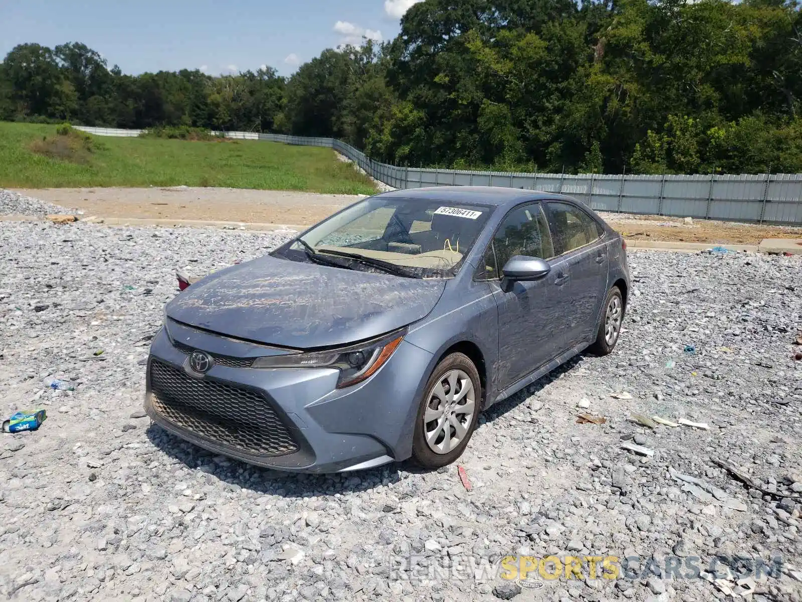 2 Photograph of a damaged car JTDEPRAE9LJ055495 TOYOTA COROLLA 2020