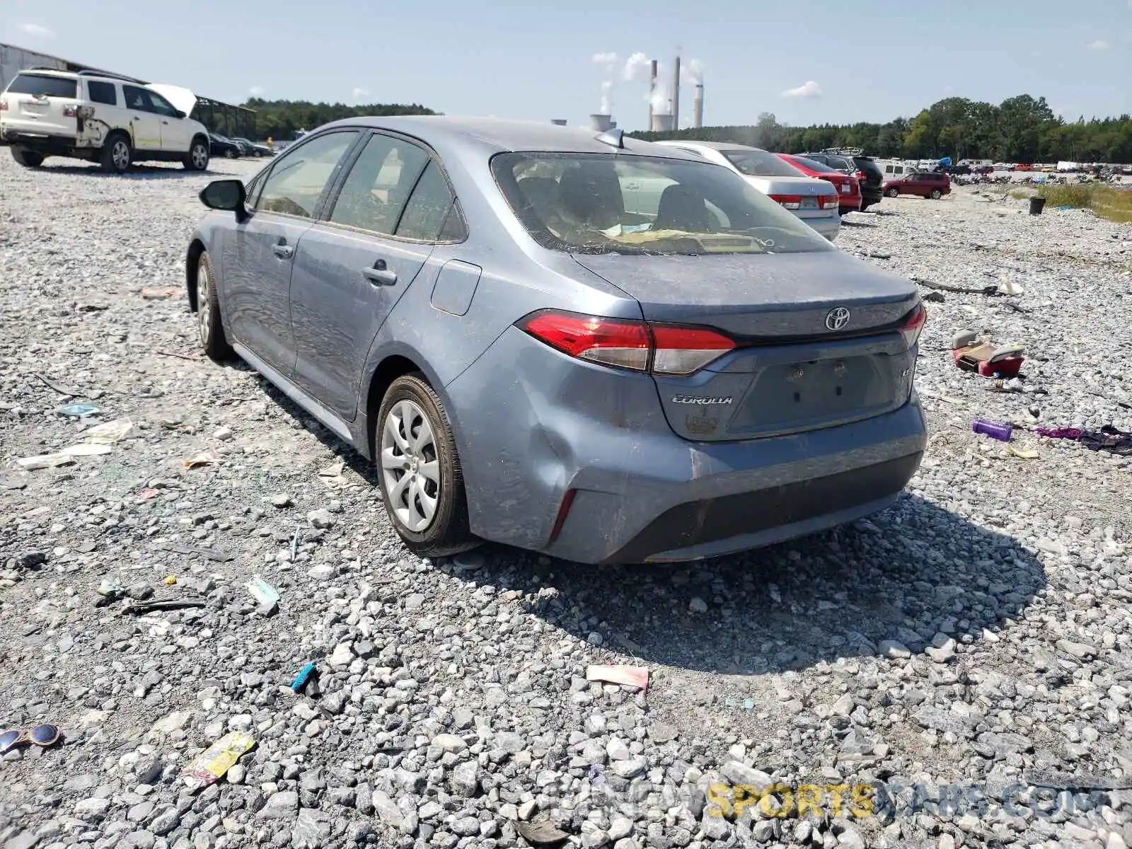 3 Photograph of a damaged car JTDEPRAE9LJ055495 TOYOTA COROLLA 2020