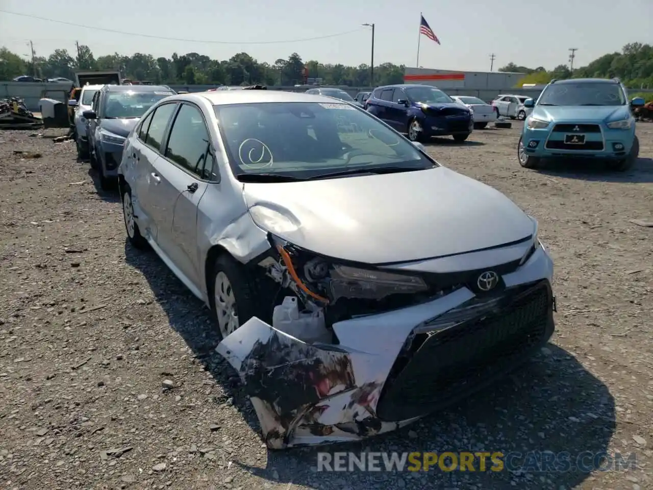 1 Photograph of a damaged car JTDEPRAE9LJ056162 TOYOTA COROLLA 2020