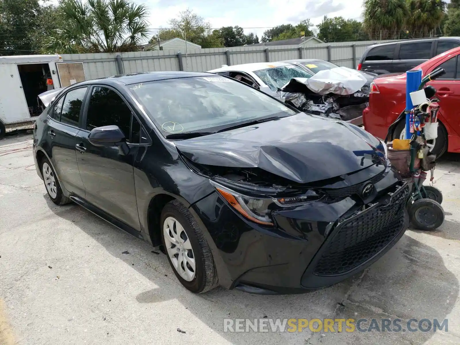 1 Photograph of a damaged car JTDEPRAE9LJ057036 TOYOTA COROLLA 2020