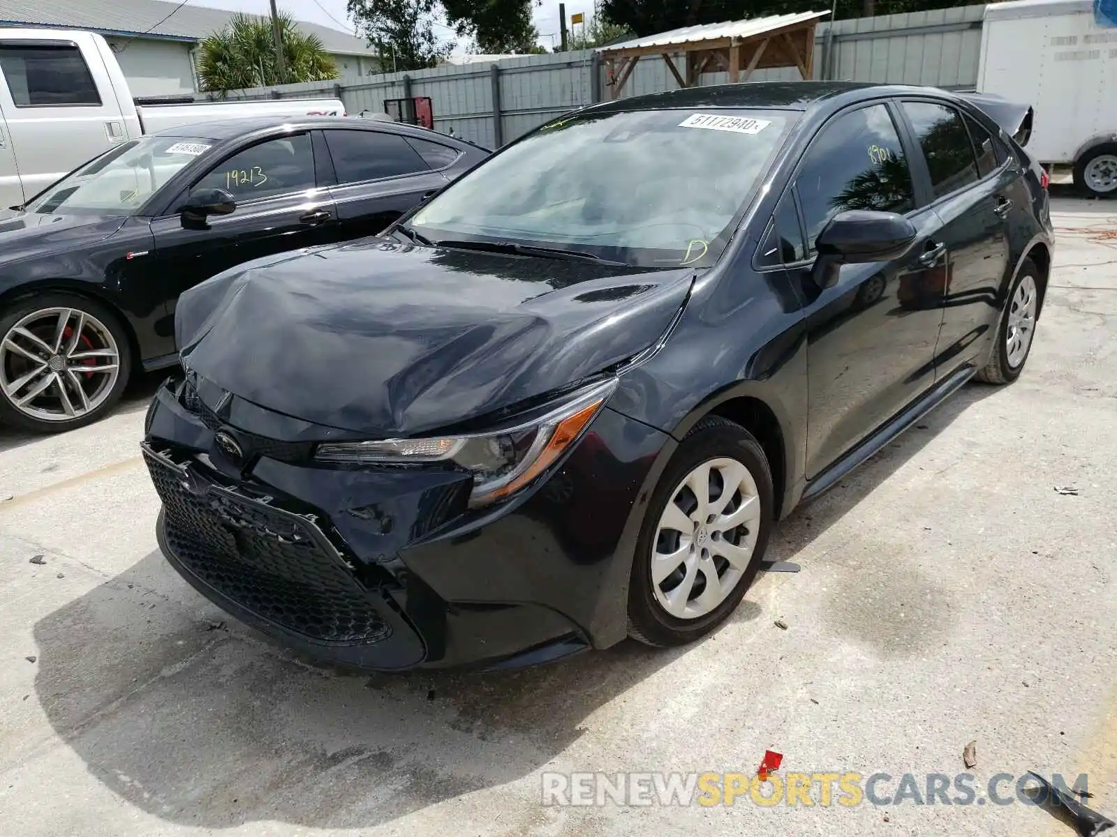 2 Photograph of a damaged car JTDEPRAE9LJ057036 TOYOTA COROLLA 2020