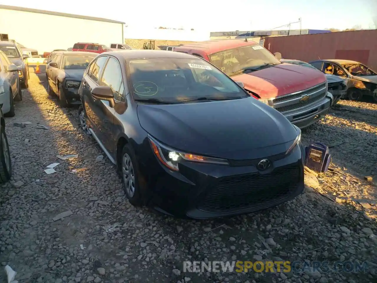 1 Photograph of a damaged car JTDEPRAE9LJ058025 TOYOTA COROLLA 2020