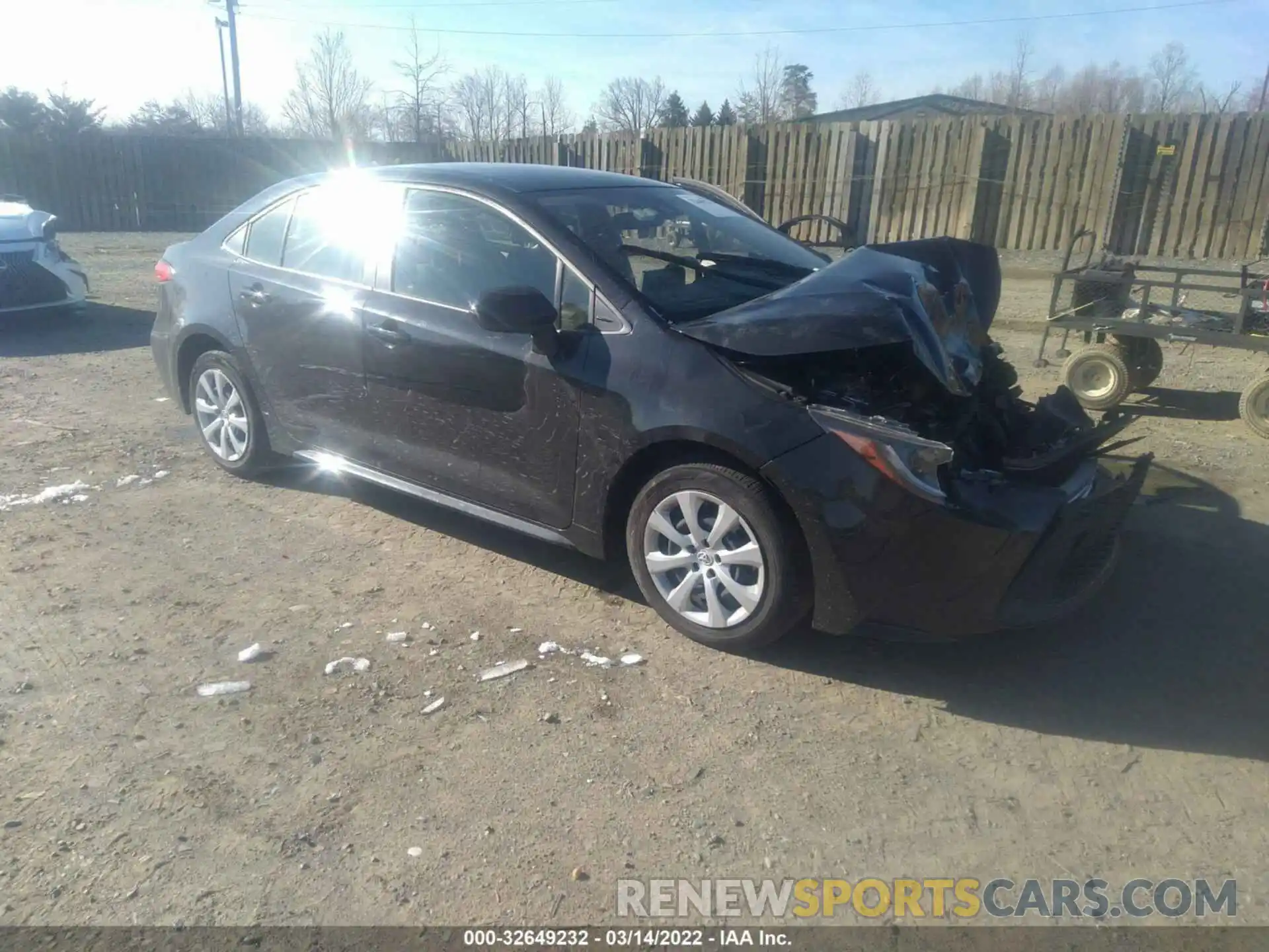 1 Photograph of a damaged car JTDEPRAE9LJ059272 TOYOTA COROLLA 2020