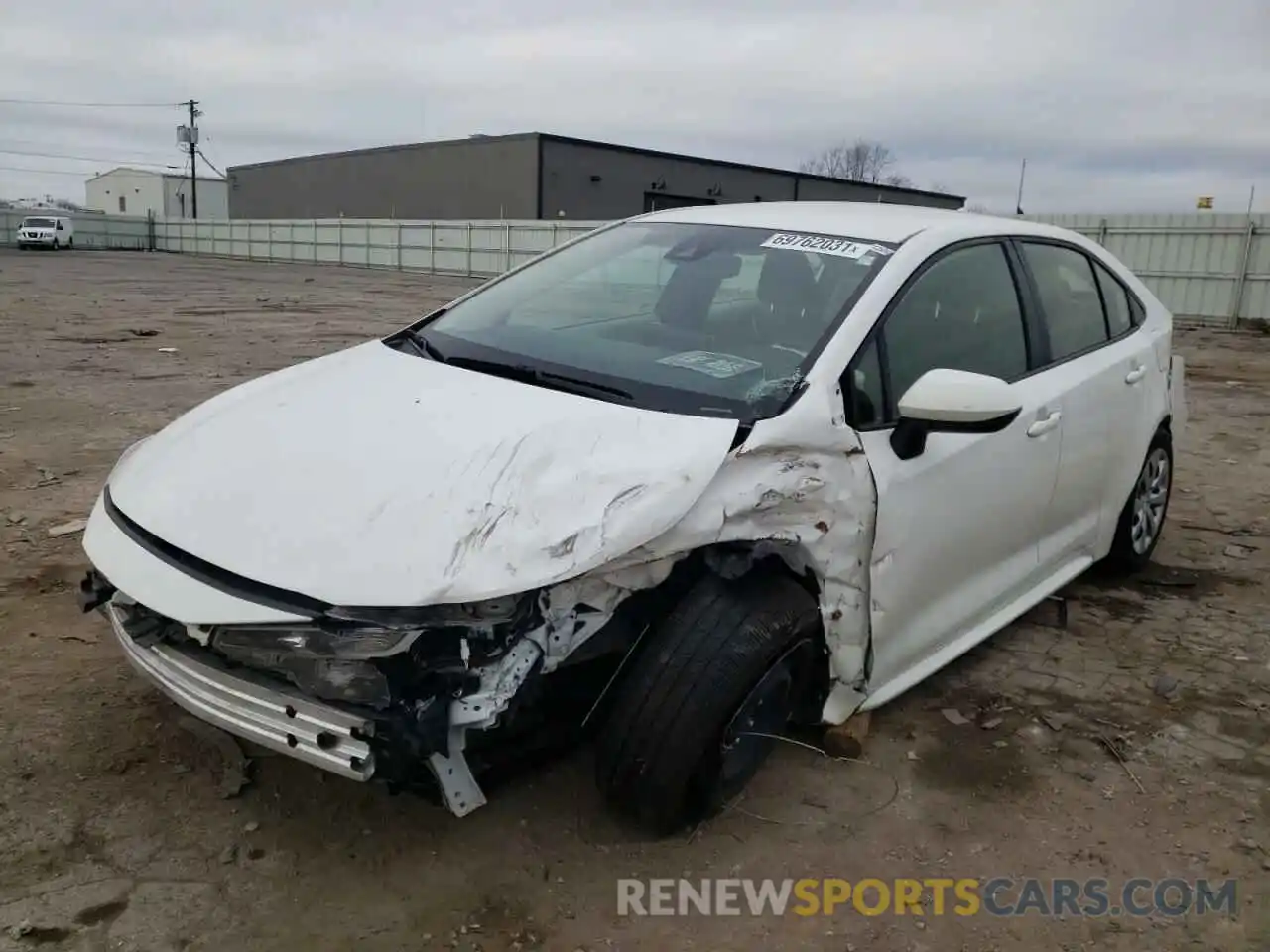 2 Photograph of a damaged car JTDEPRAE9LJ060762 TOYOTA COROLLA 2020