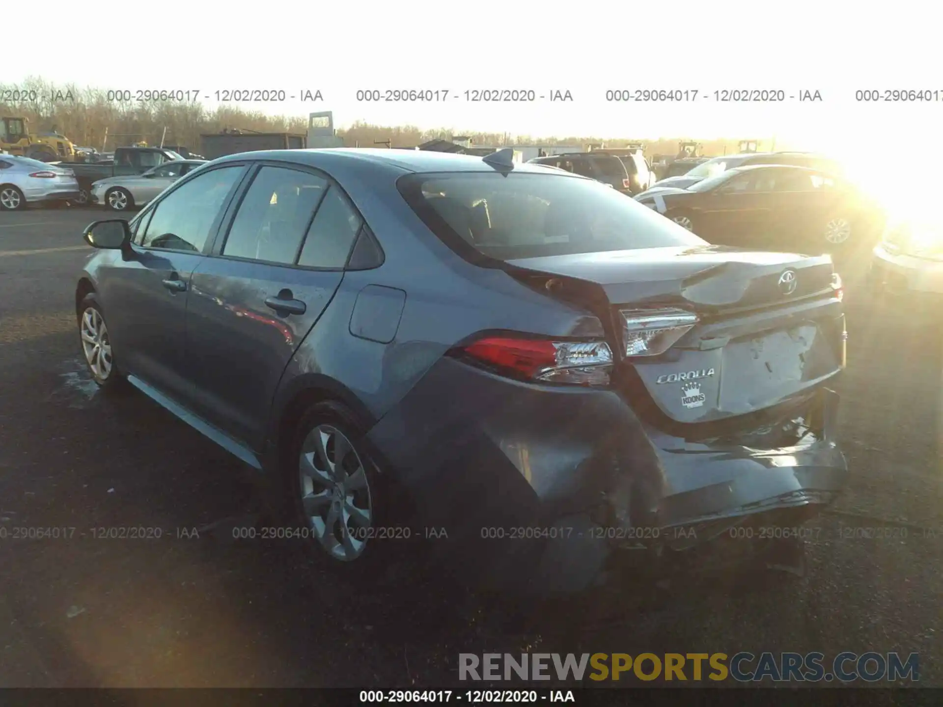 3 Photograph of a damaged car JTDEPRAE9LJ063242 TOYOTA COROLLA 2020