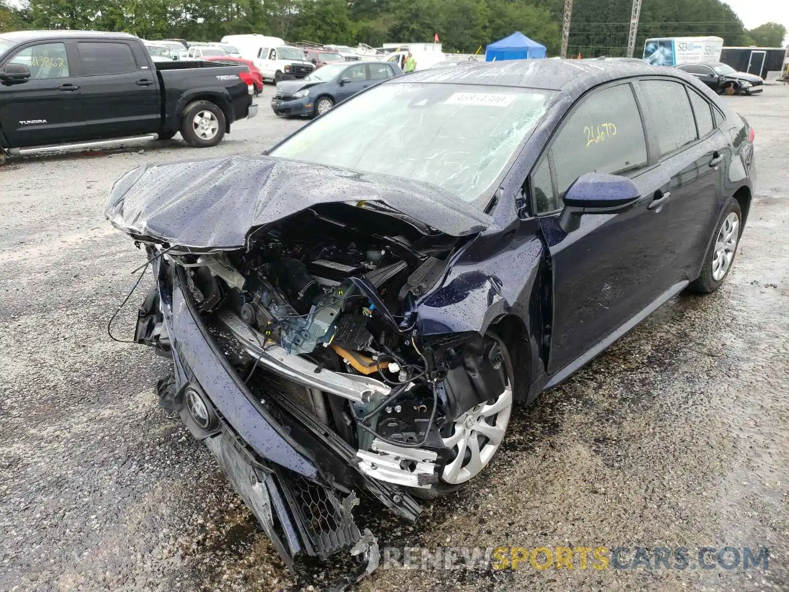 2 Photograph of a damaged car JTDEPRAE9LJ064200 TOYOTA COROLLA 2020