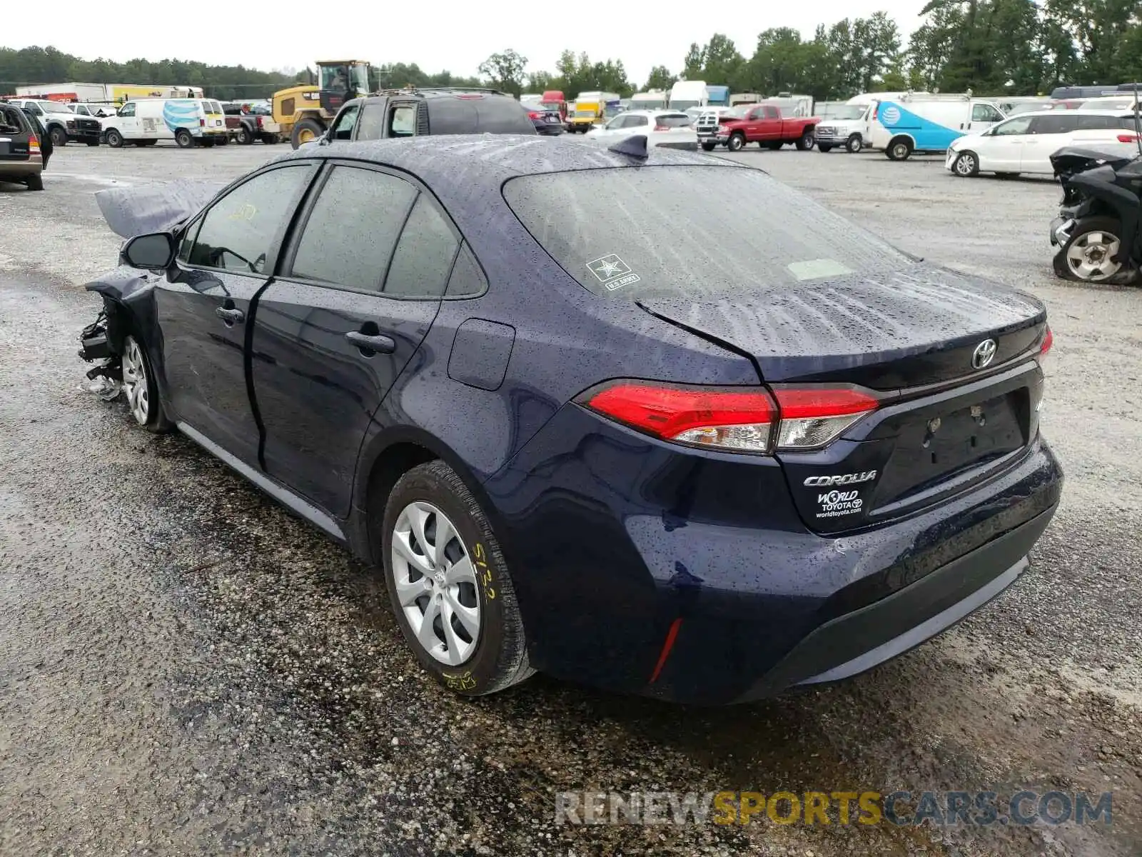 3 Photograph of a damaged car JTDEPRAE9LJ064200 TOYOTA COROLLA 2020