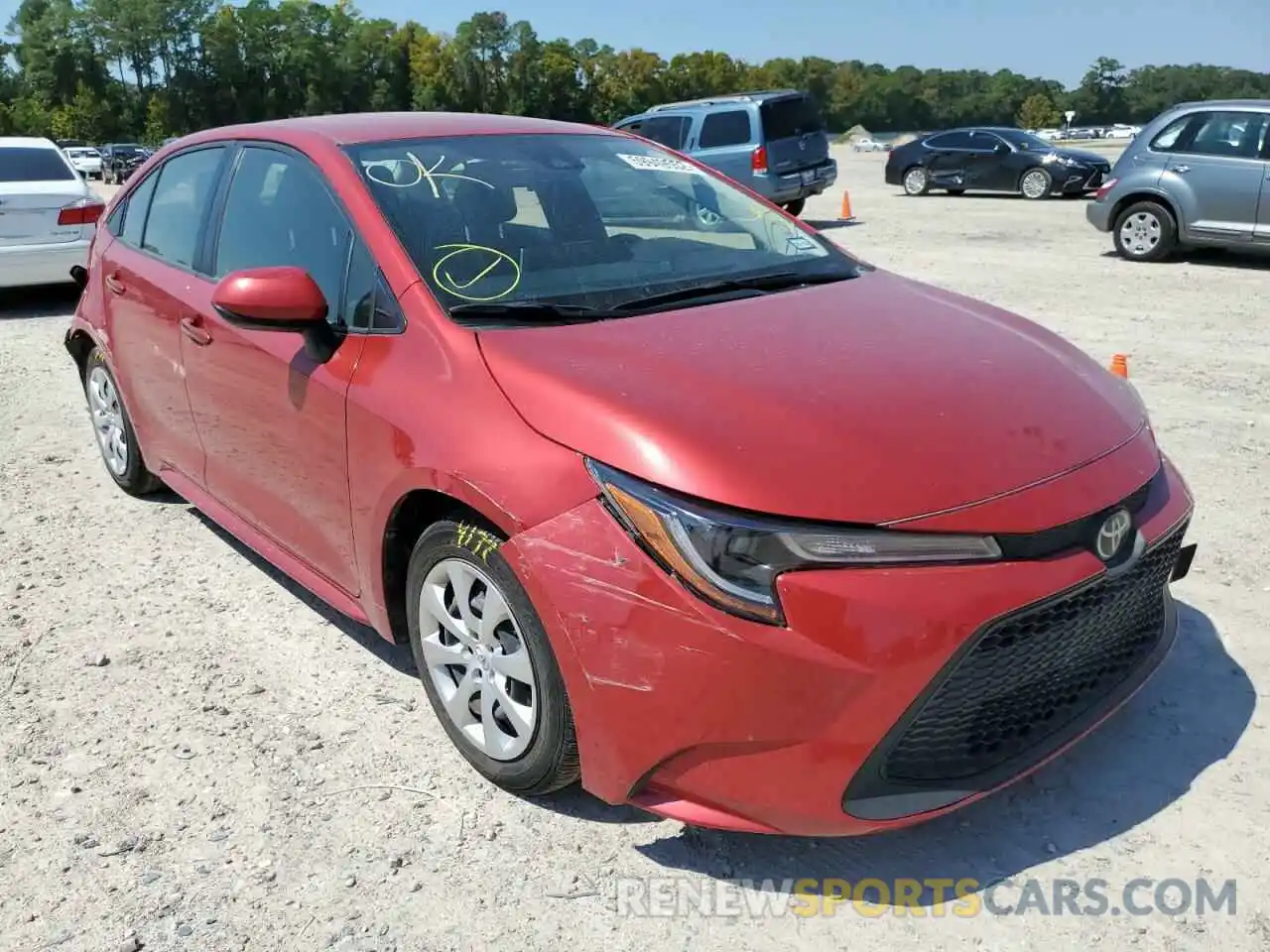 1 Photograph of a damaged car JTDEPRAE9LJ064262 TOYOTA COROLLA 2020