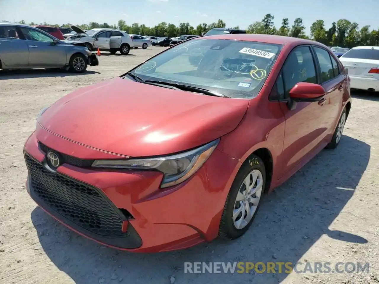 2 Photograph of a damaged car JTDEPRAE9LJ064262 TOYOTA COROLLA 2020