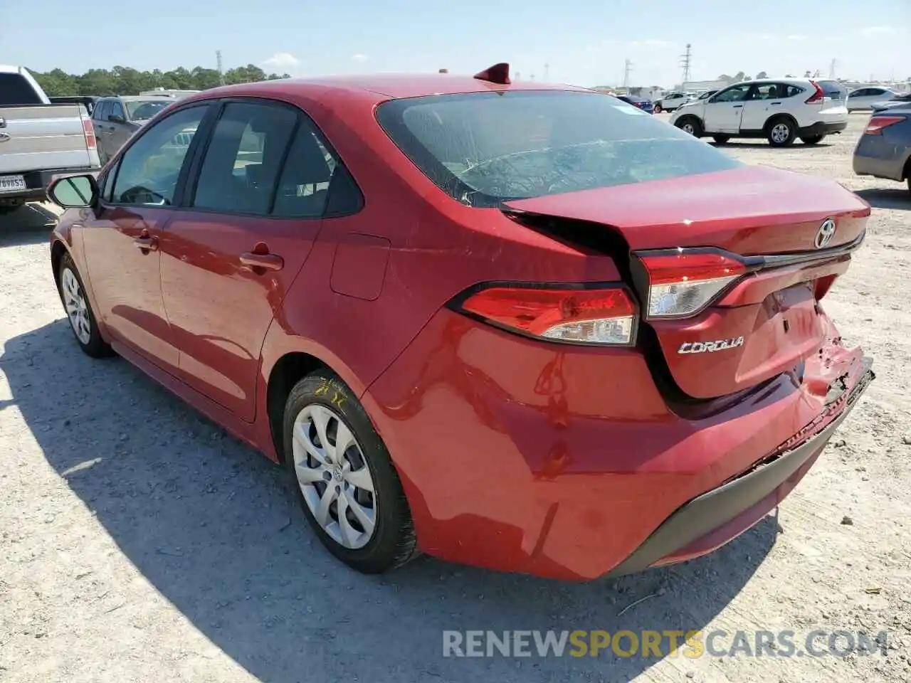 3 Photograph of a damaged car JTDEPRAE9LJ064262 TOYOTA COROLLA 2020