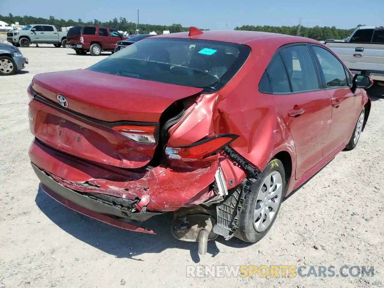 4 Photograph of a damaged car JTDEPRAE9LJ064262 TOYOTA COROLLA 2020