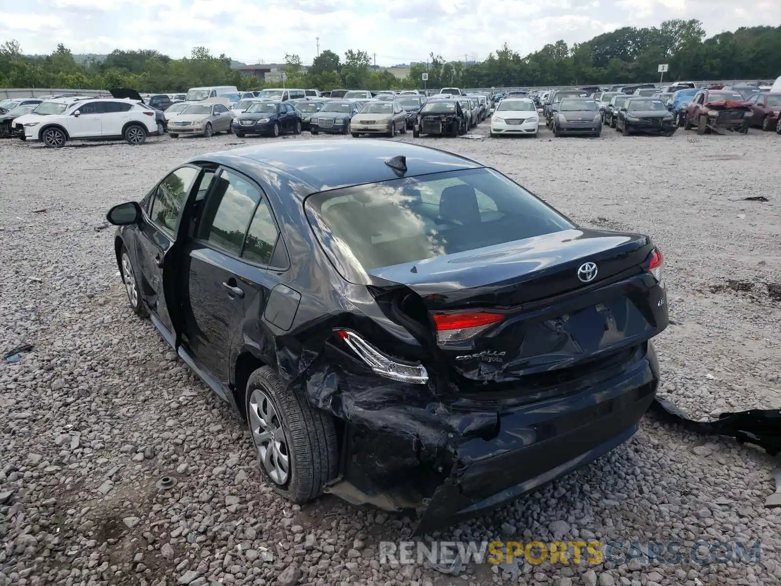 3 Photograph of a damaged car JTDEPRAE9LJ065377 TOYOTA COROLLA 2020