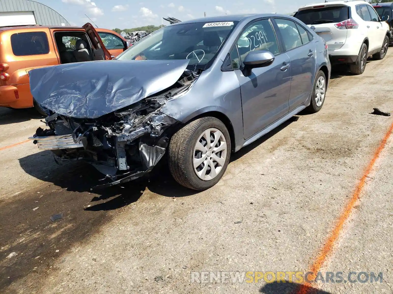 2 Photograph of a damaged car JTDEPRAE9LJ066335 TOYOTA COROLLA 2020