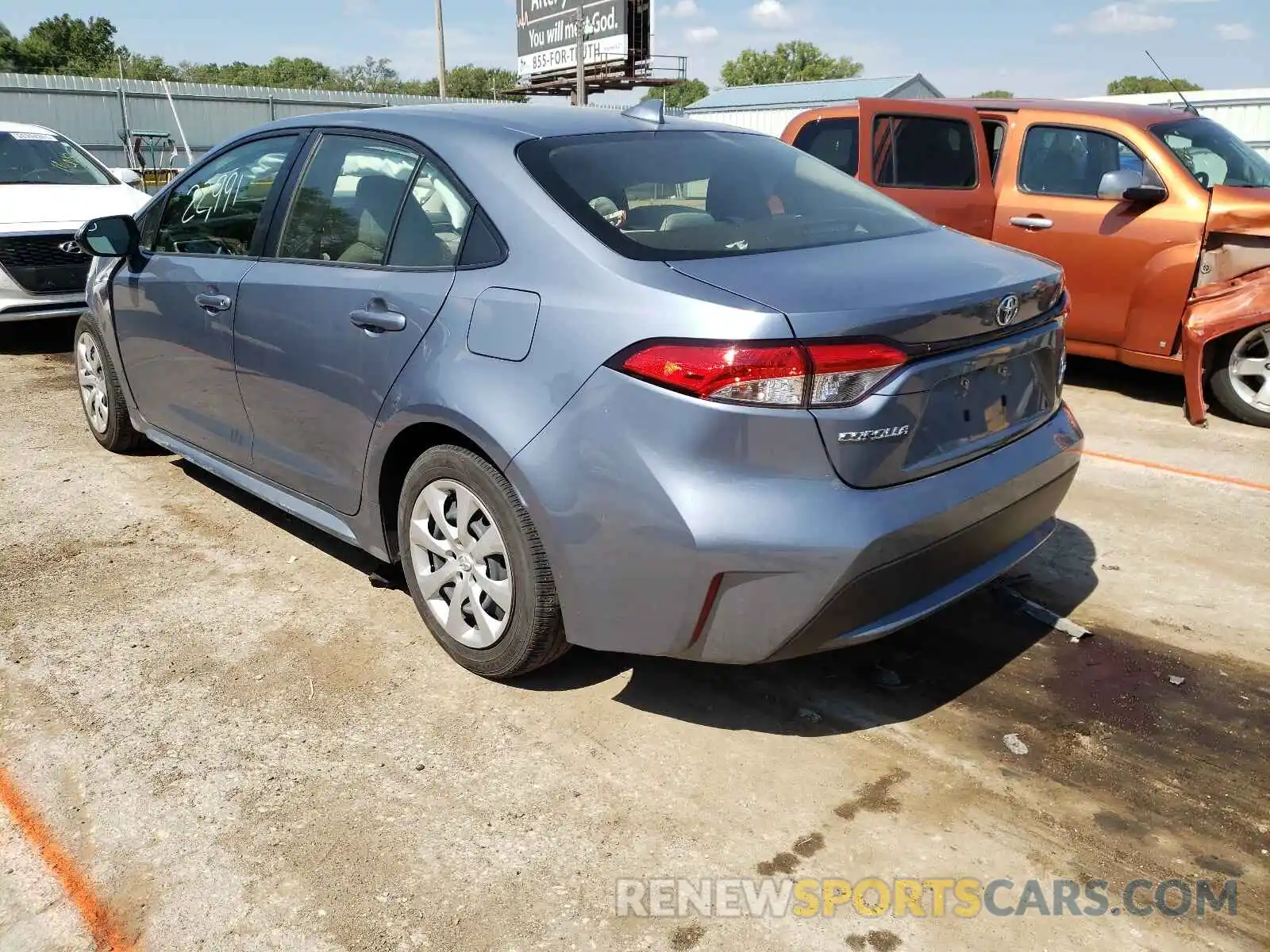 3 Photograph of a damaged car JTDEPRAE9LJ066335 TOYOTA COROLLA 2020