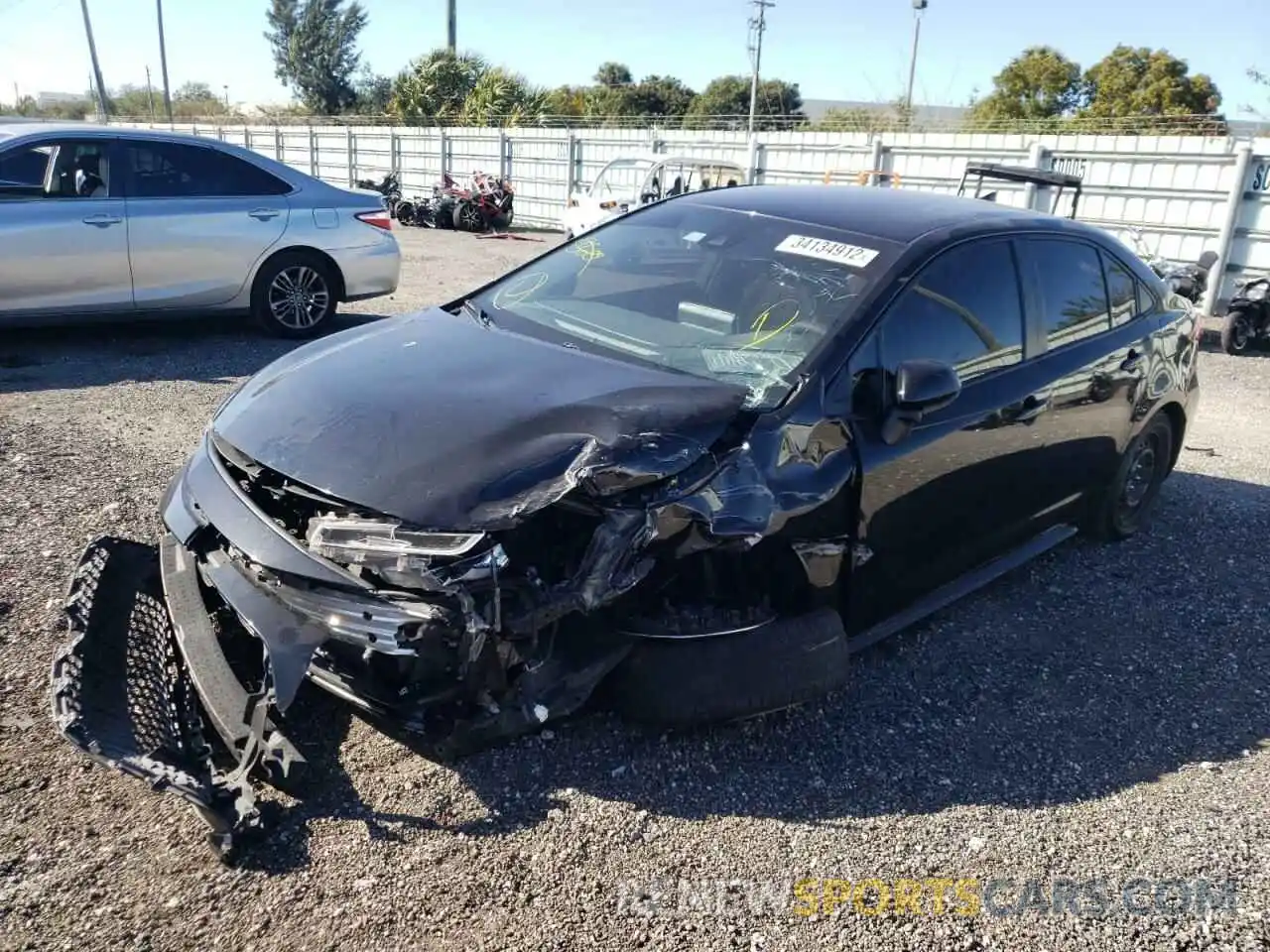 2 Photograph of a damaged car JTDEPRAE9LJ066741 TOYOTA COROLLA 2020