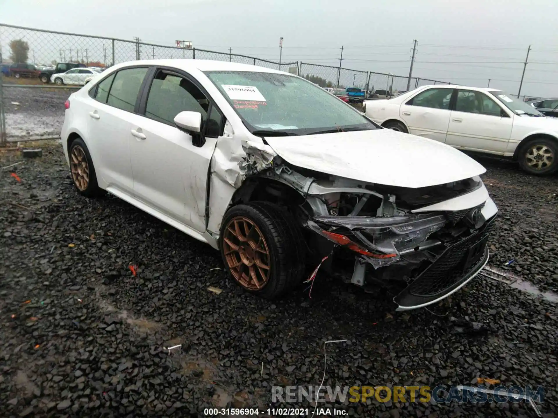 1 Photograph of a damaged car JTDEPRAE9LJ066934 TOYOTA COROLLA 2020