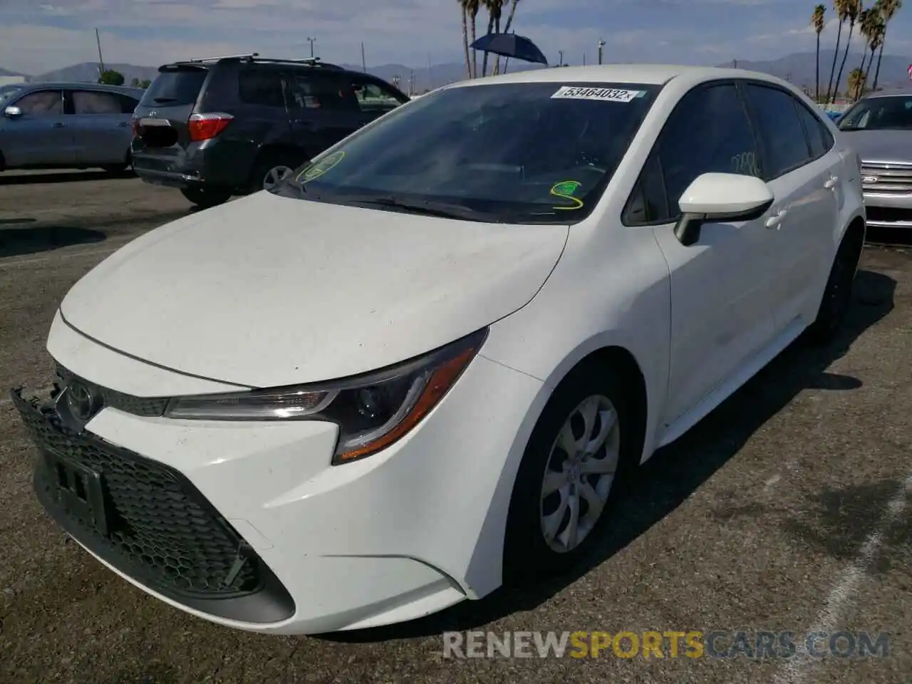 2 Photograph of a damaged car JTDEPRAE9LJ067033 TOYOTA COROLLA 2020