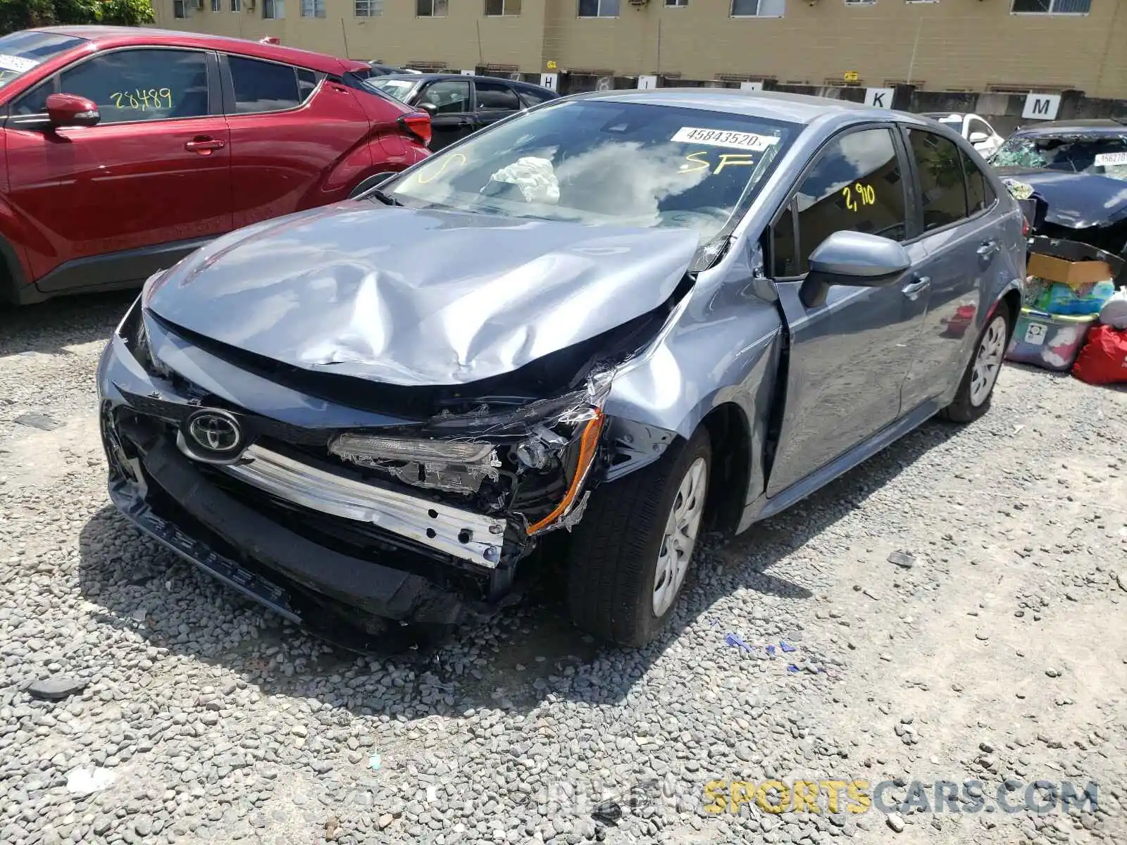 2 Photograph of a damaged car JTDEPRAE9LJ067209 TOYOTA COROLLA 2020