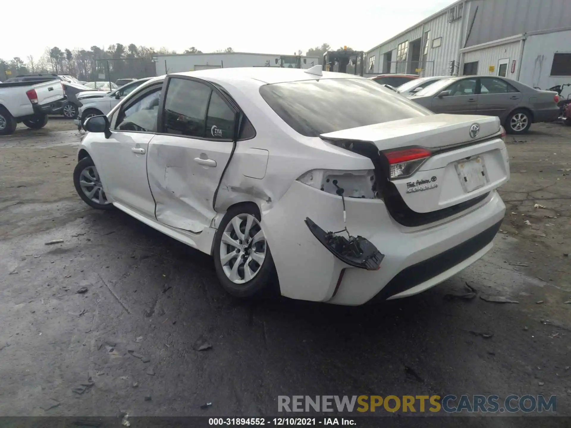 3 Photograph of a damaged car JTDEPRAE9LJ068957 TOYOTA COROLLA 2020