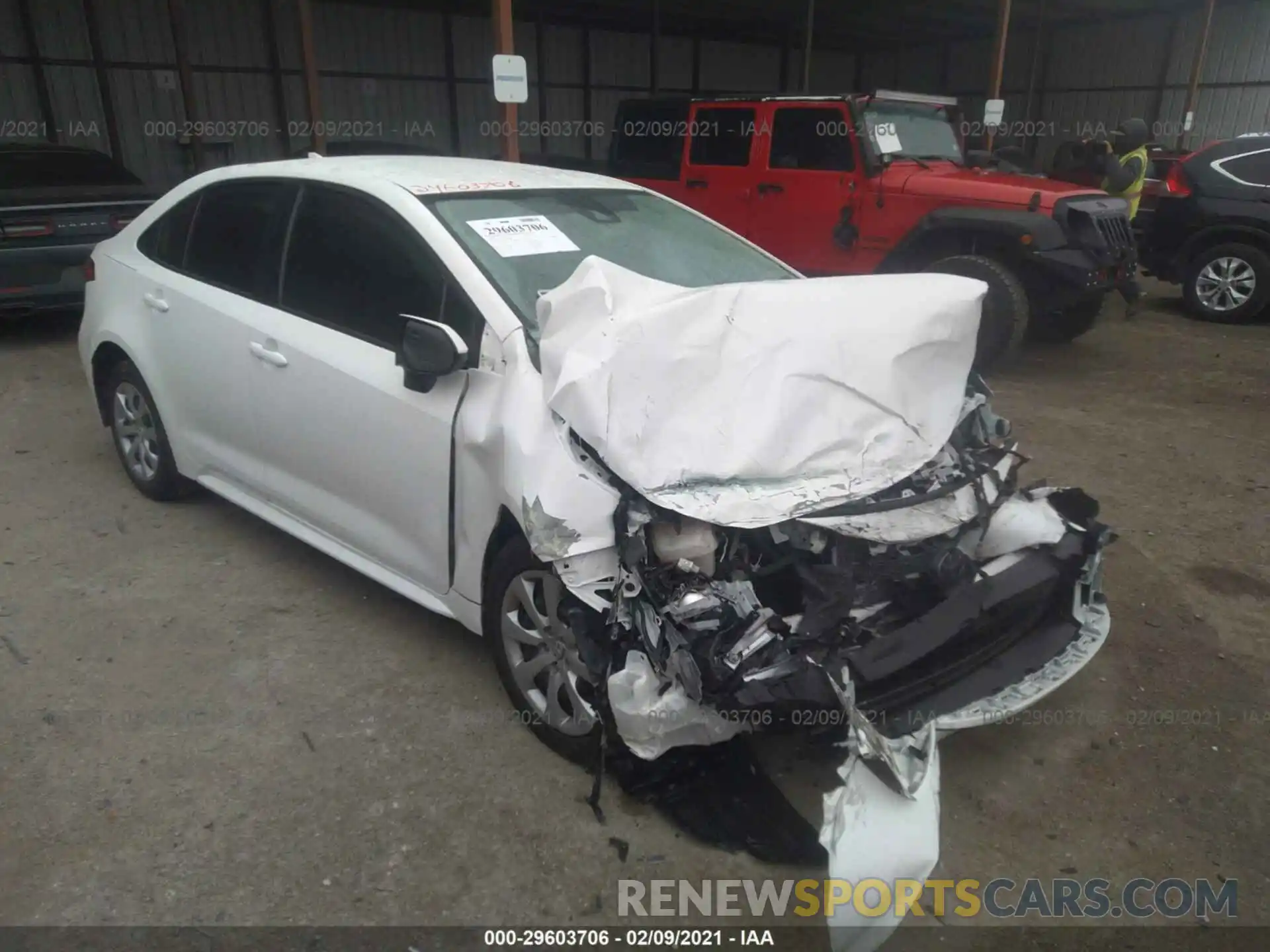 1 Photograph of a damaged car JTDEPRAE9LJ068988 TOYOTA COROLLA 2020