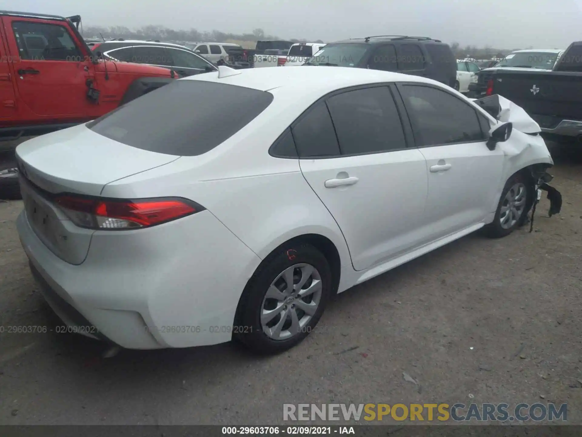 4 Photograph of a damaged car JTDEPRAE9LJ068988 TOYOTA COROLLA 2020