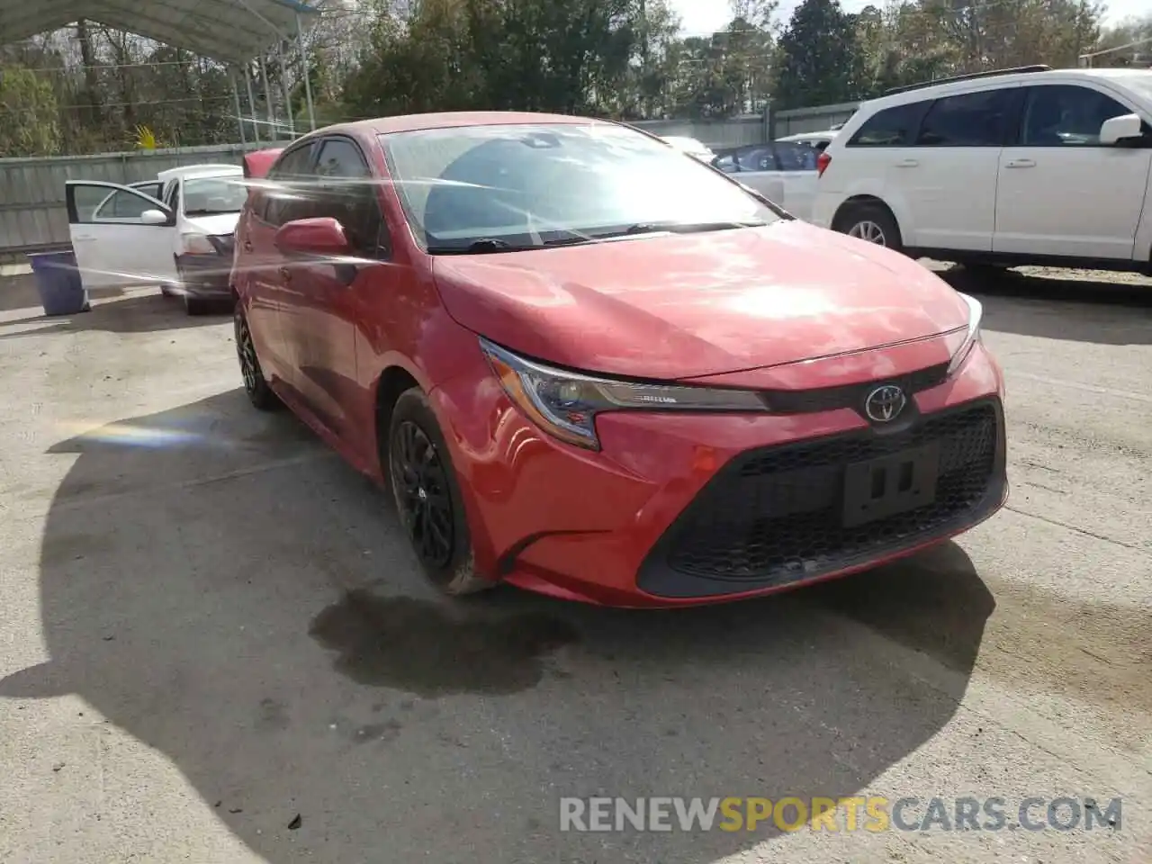 1 Photograph of a damaged car JTDEPRAE9LJ070739 TOYOTA COROLLA 2020