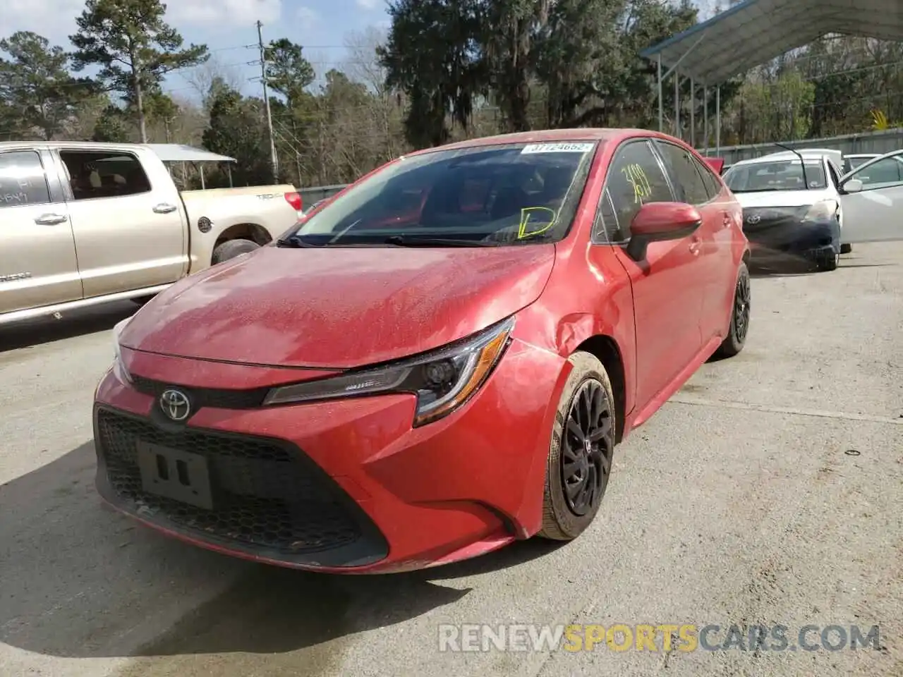 2 Photograph of a damaged car JTDEPRAE9LJ070739 TOYOTA COROLLA 2020