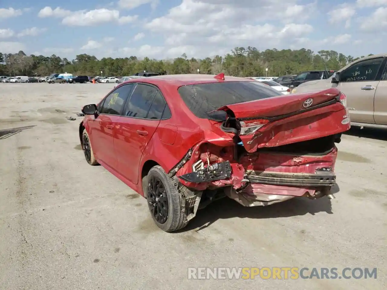 3 Photograph of a damaged car JTDEPRAE9LJ070739 TOYOTA COROLLA 2020