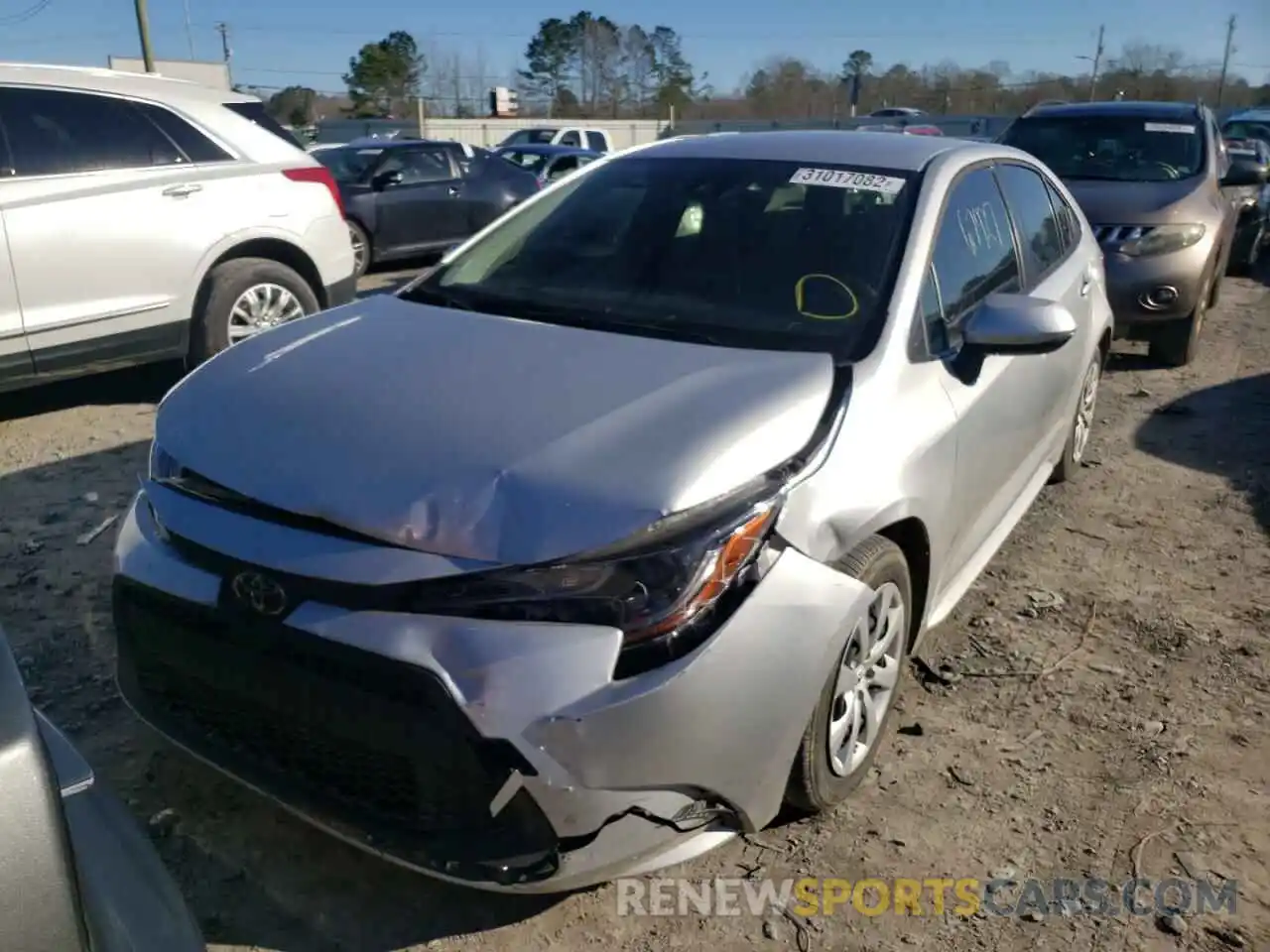 2 Photograph of a damaged car JTDEPRAE9LJ070921 TOYOTA COROLLA 2020