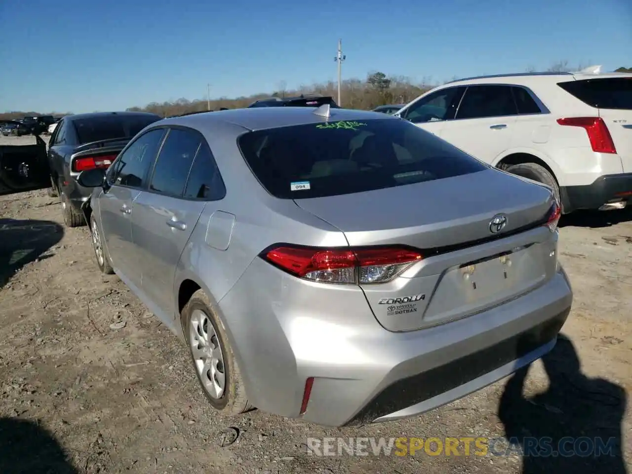 3 Photograph of a damaged car JTDEPRAE9LJ070921 TOYOTA COROLLA 2020