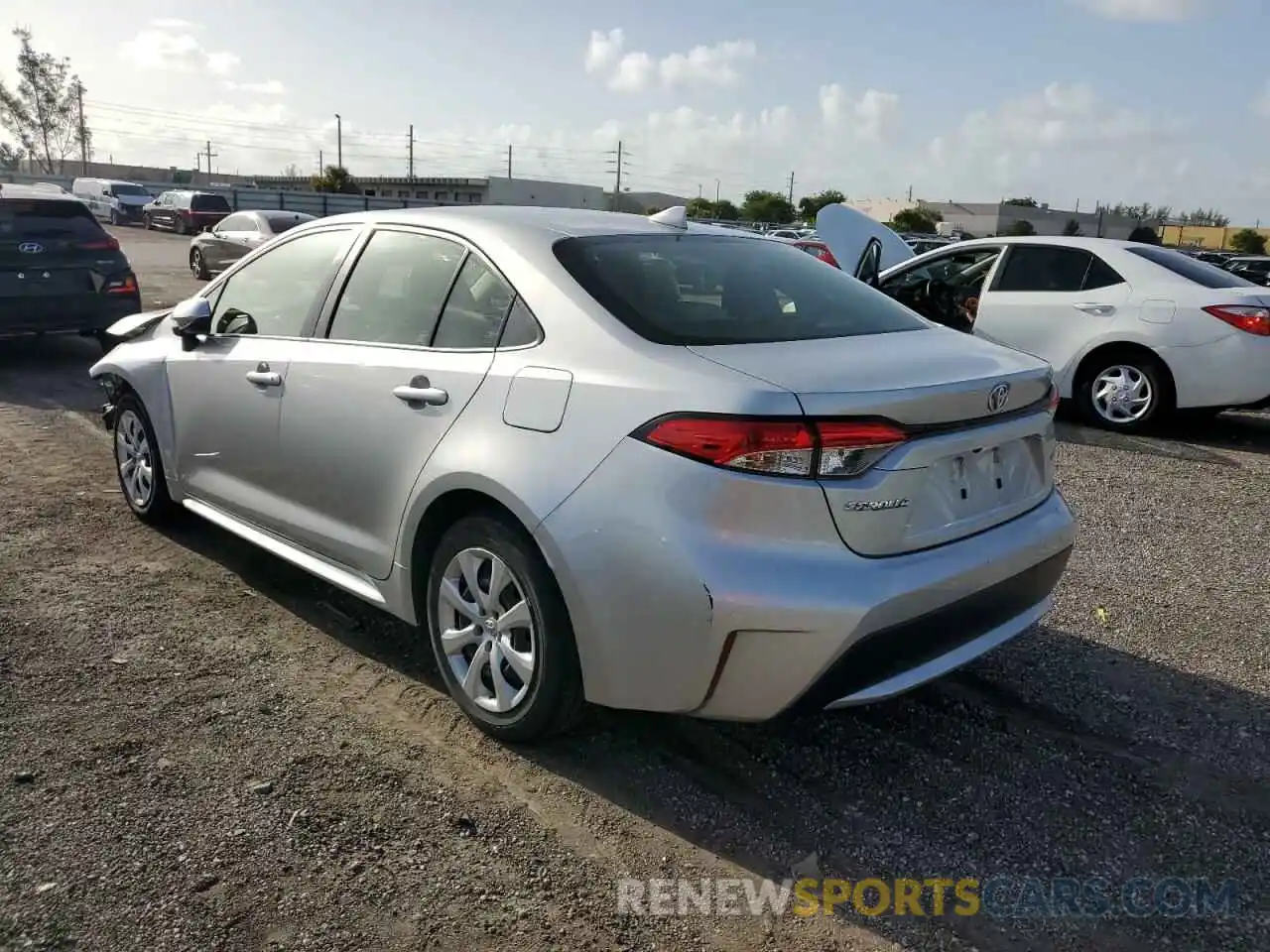 3 Photograph of a damaged car JTDEPRAE9LJ072104 TOYOTA COROLLA 2020