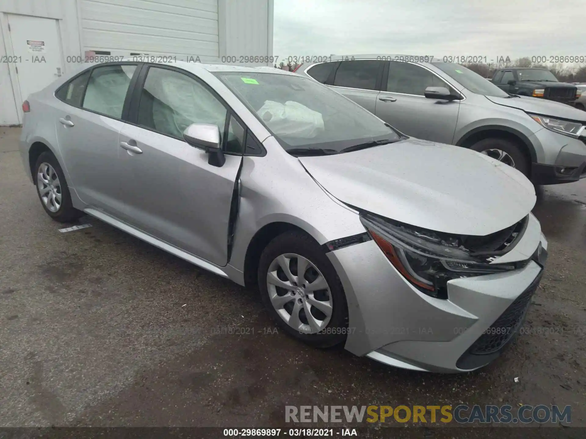 1 Photograph of a damaged car JTDEPRAE9LJ073138 TOYOTA COROLLA 2020