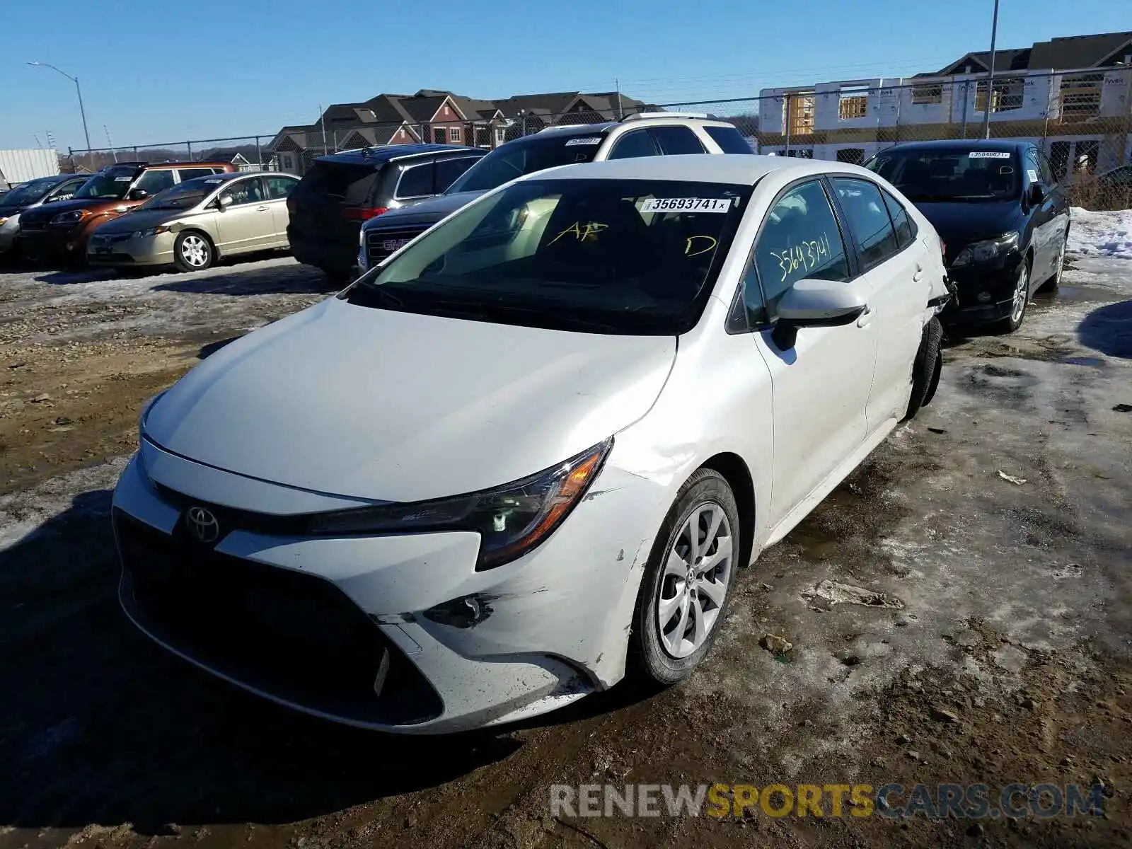 2 Photograph of a damaged car JTDEPRAE9LJ074189 TOYOTA COROLLA 2020